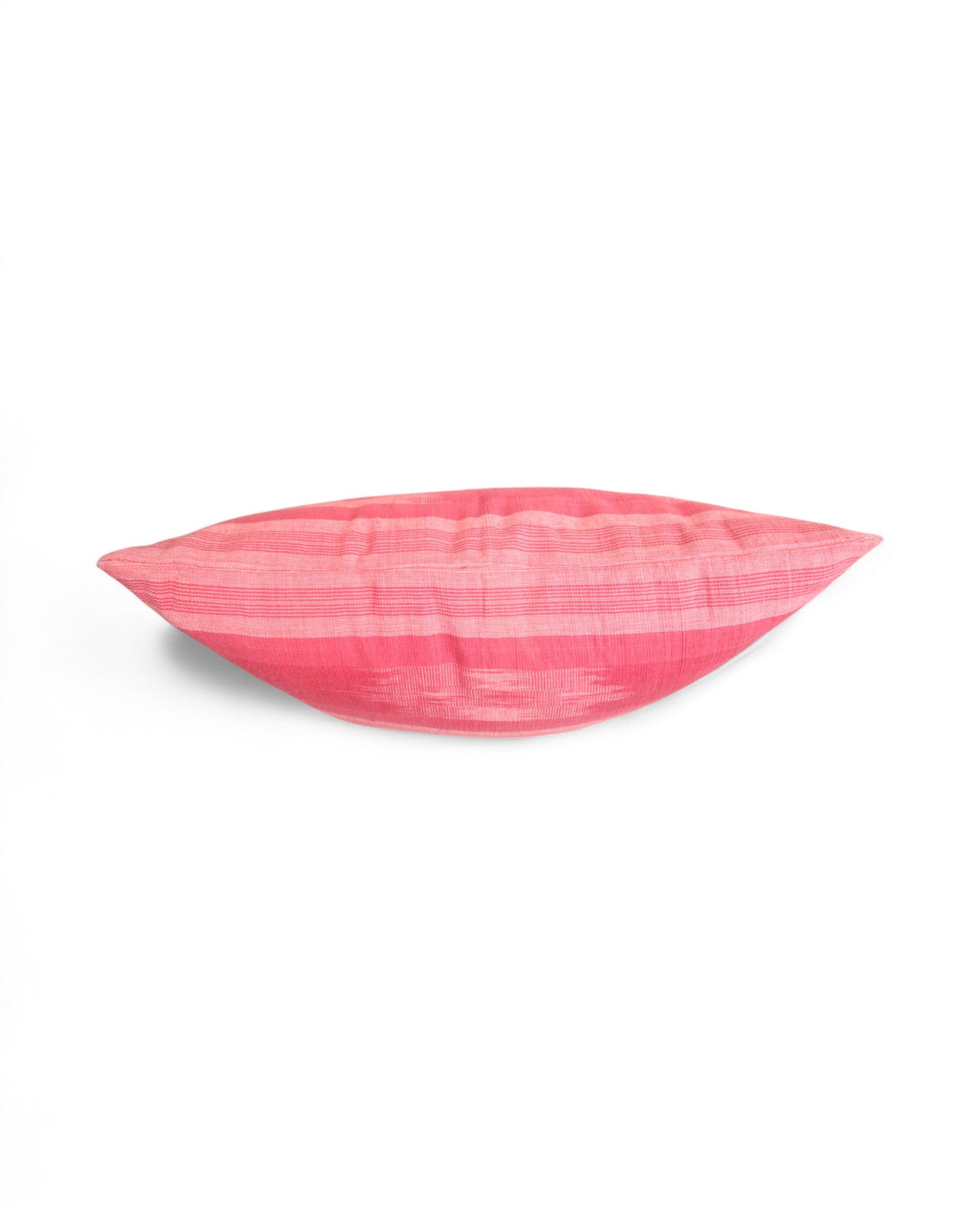 Warp Handwoven Mudmee Cotton Fabric Square Cushion - Pink