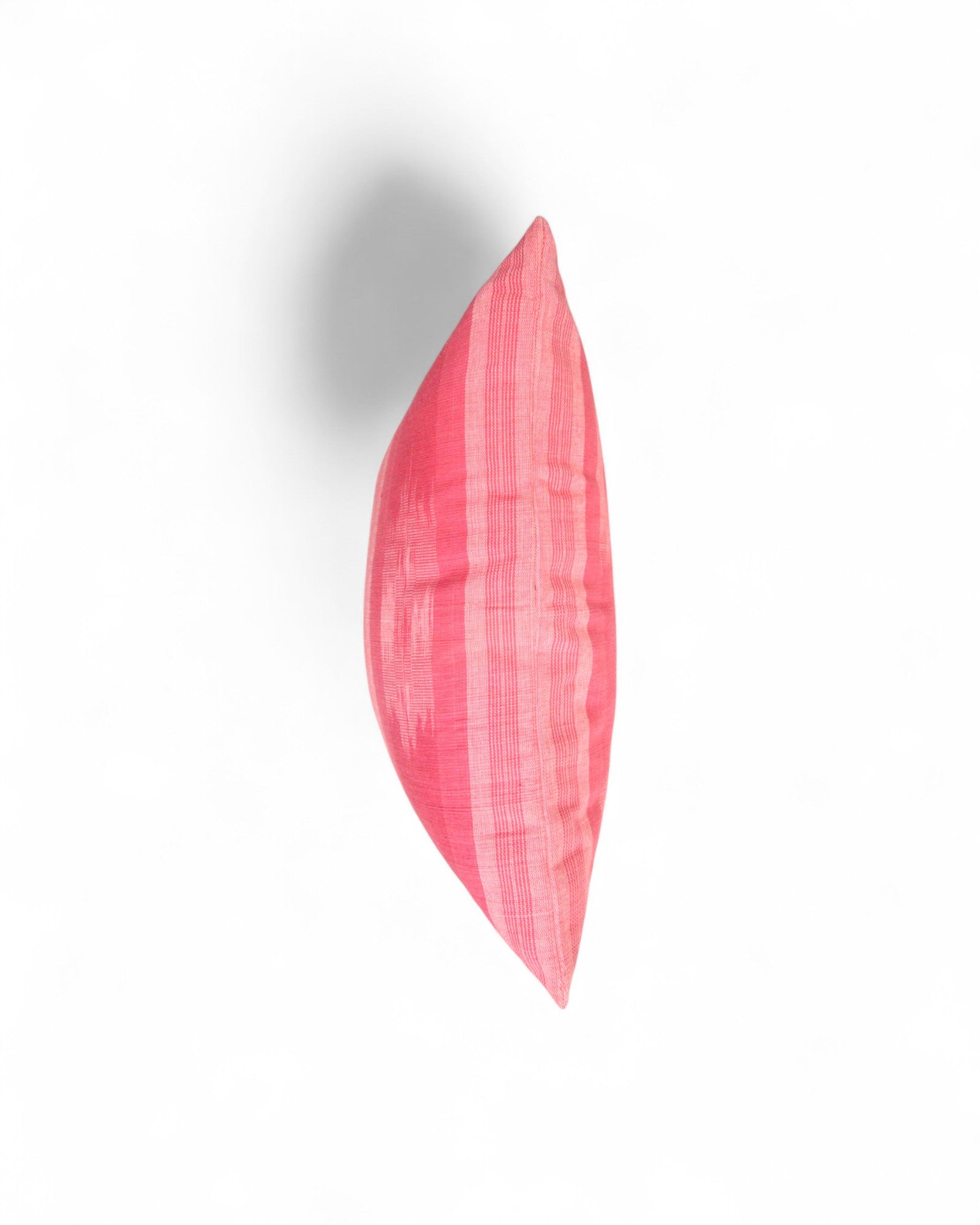 Warp Handwoven Mudmee Cotton Fabric Square Cushion - Pink