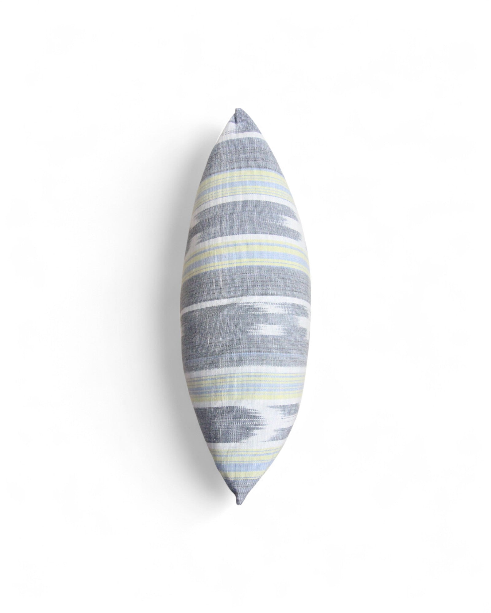 Warp Handwoven Mudmee Cotton Fabric Square Cushion - Pastel Blue & Green