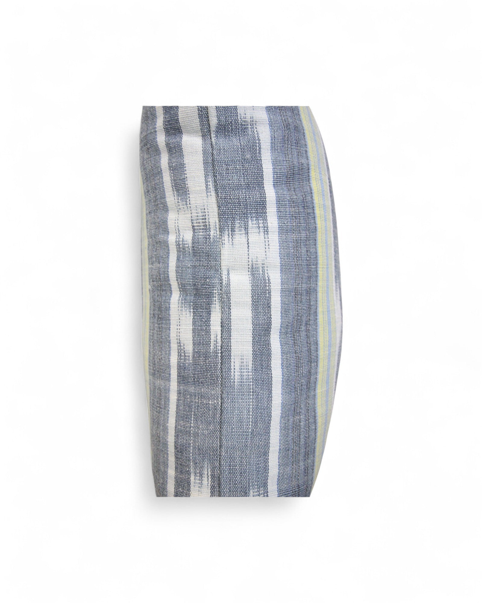 Warp Handwoven Mudmee Cotton Fabric Square Cushion - Pastel Blue & Green