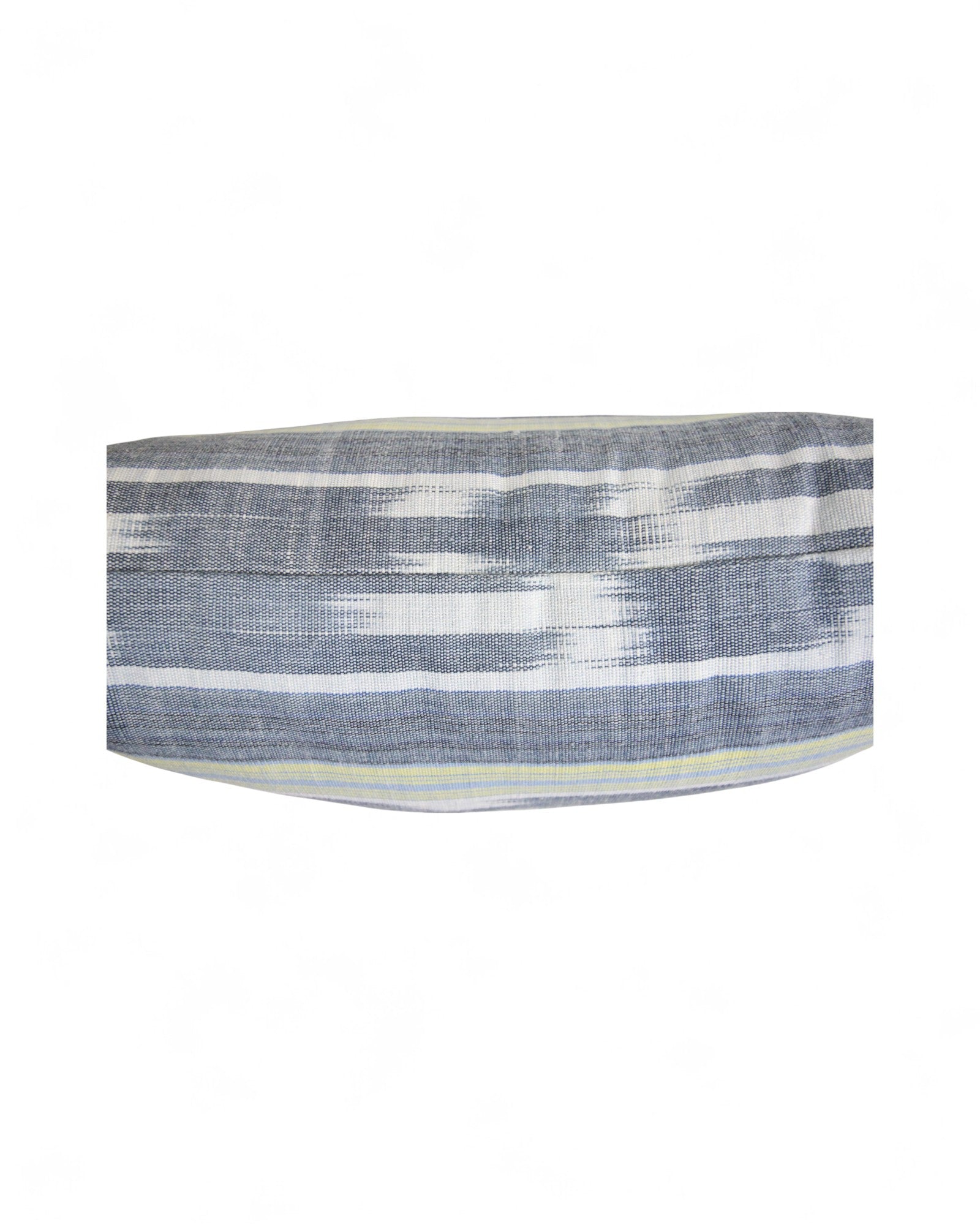 Warp Handwoven Mudmee Cotton Fabric Square Cushion - Pastel Blue & Green