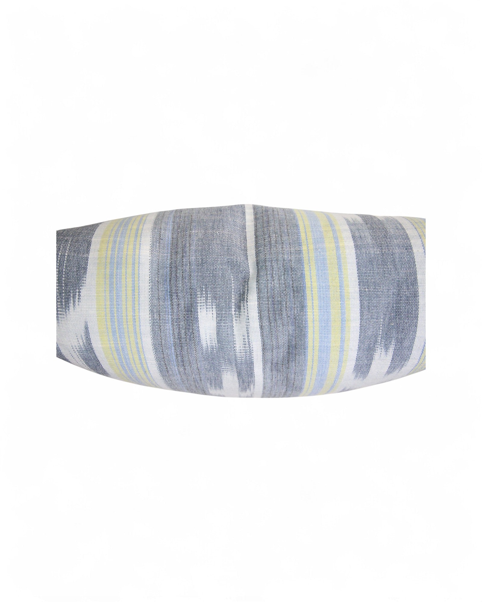 Warp Handwoven Mudmee Cotton Fabric Square Cushion - Pastel Blue & Green
