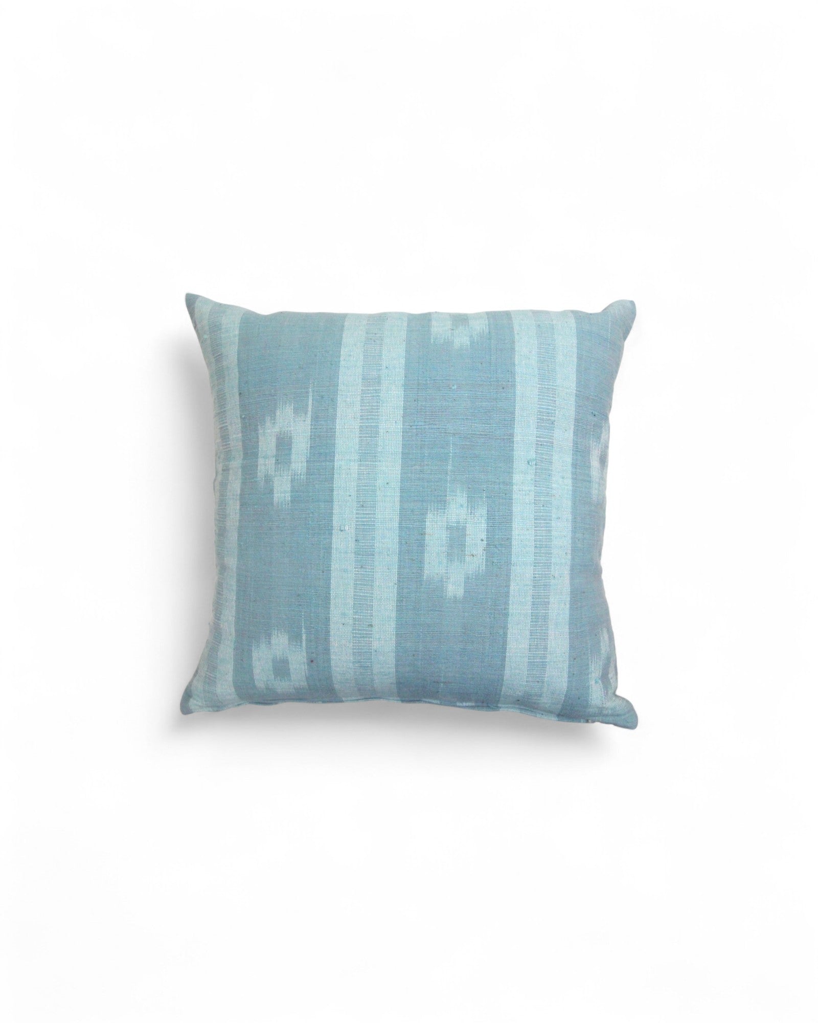 Warp Handwoven Mudmee Cotton Fabric Square Cushion - Shades of Blue