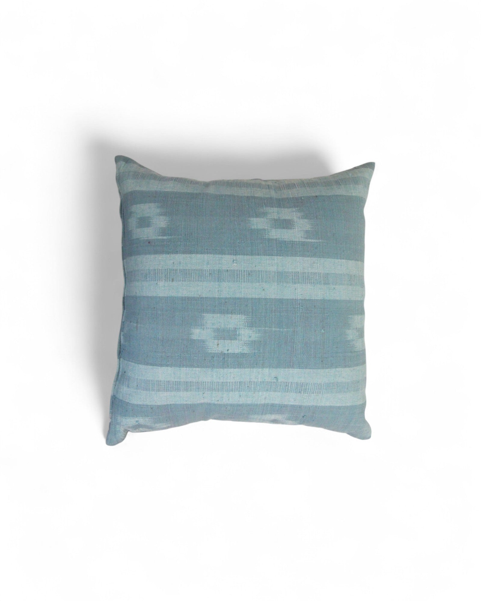 Warp Handwoven Mudmee Cotton Fabric Square Cushion - Shades of Blue