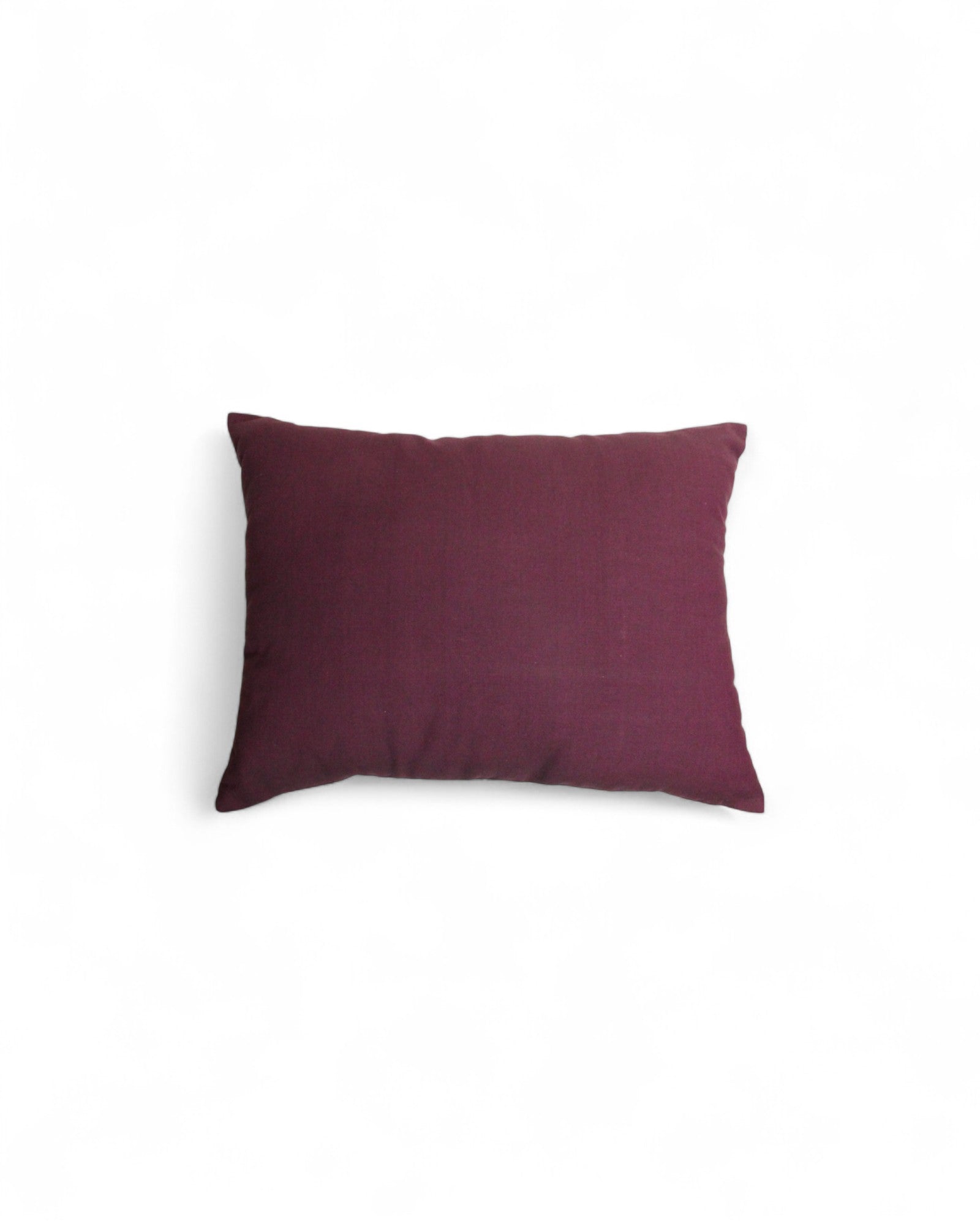 Lumbar Cushion Feat. Indigo Wax Print Lumbar Cushion Embroidered "Flowers" - Magenta