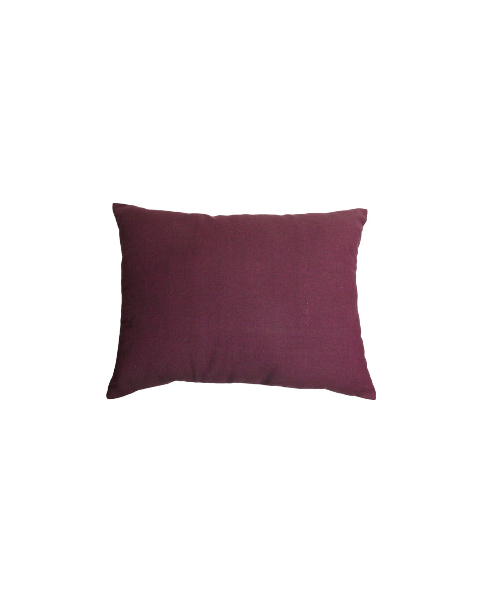 Lumbar Cushion Feat. Indigo Wax Print Lumbar Cushion Embroidered "Flowers" - Magenta