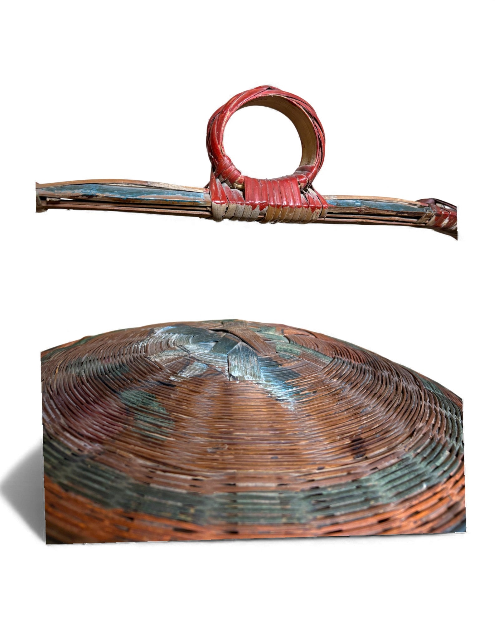 Stacked Woven Basket Carrier (Multi - Tiered lidded basket) 4 Tiers - Surround Living - 7