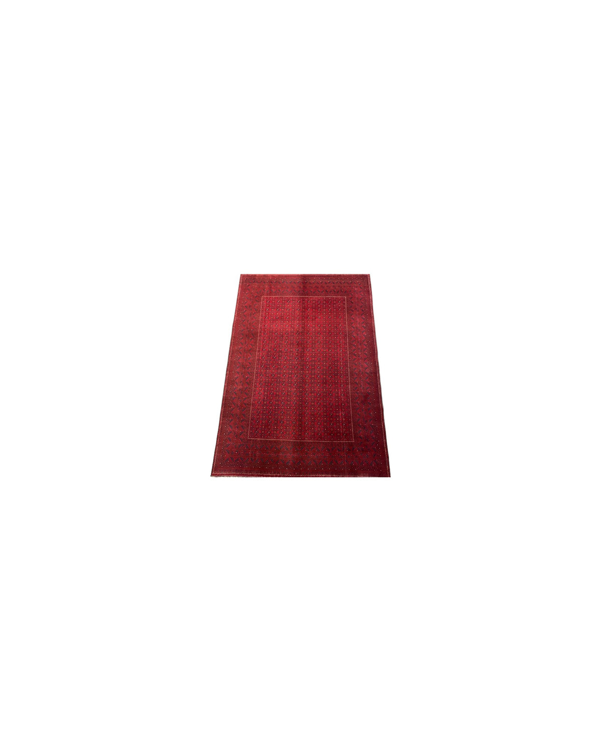 Tribal Afghan Rug – Deep Red All-Over Pattern | 300 x 200 cm