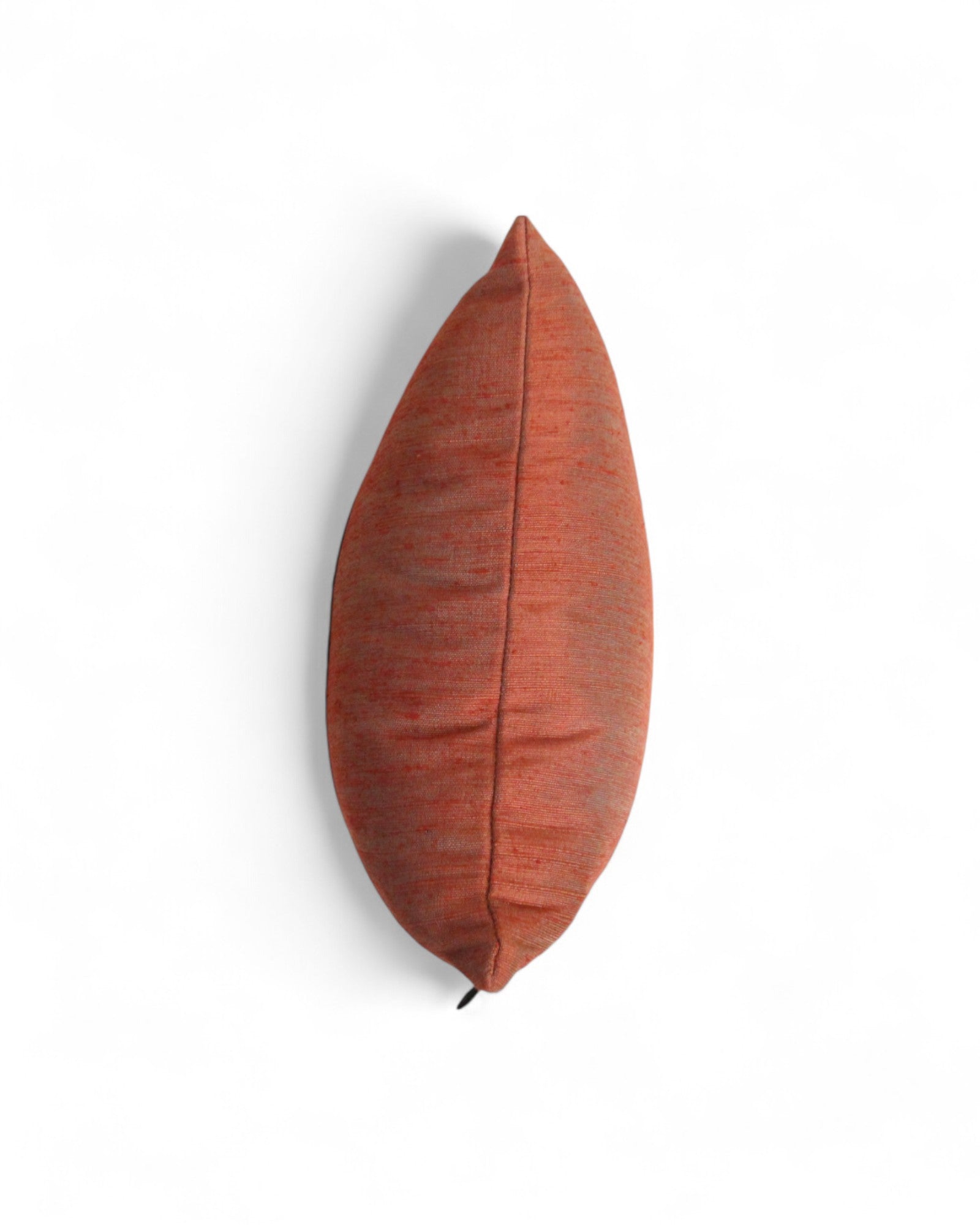 Lumbar Cushion in Handwoven Silk & Mudmee Silk Centre - Terracotta