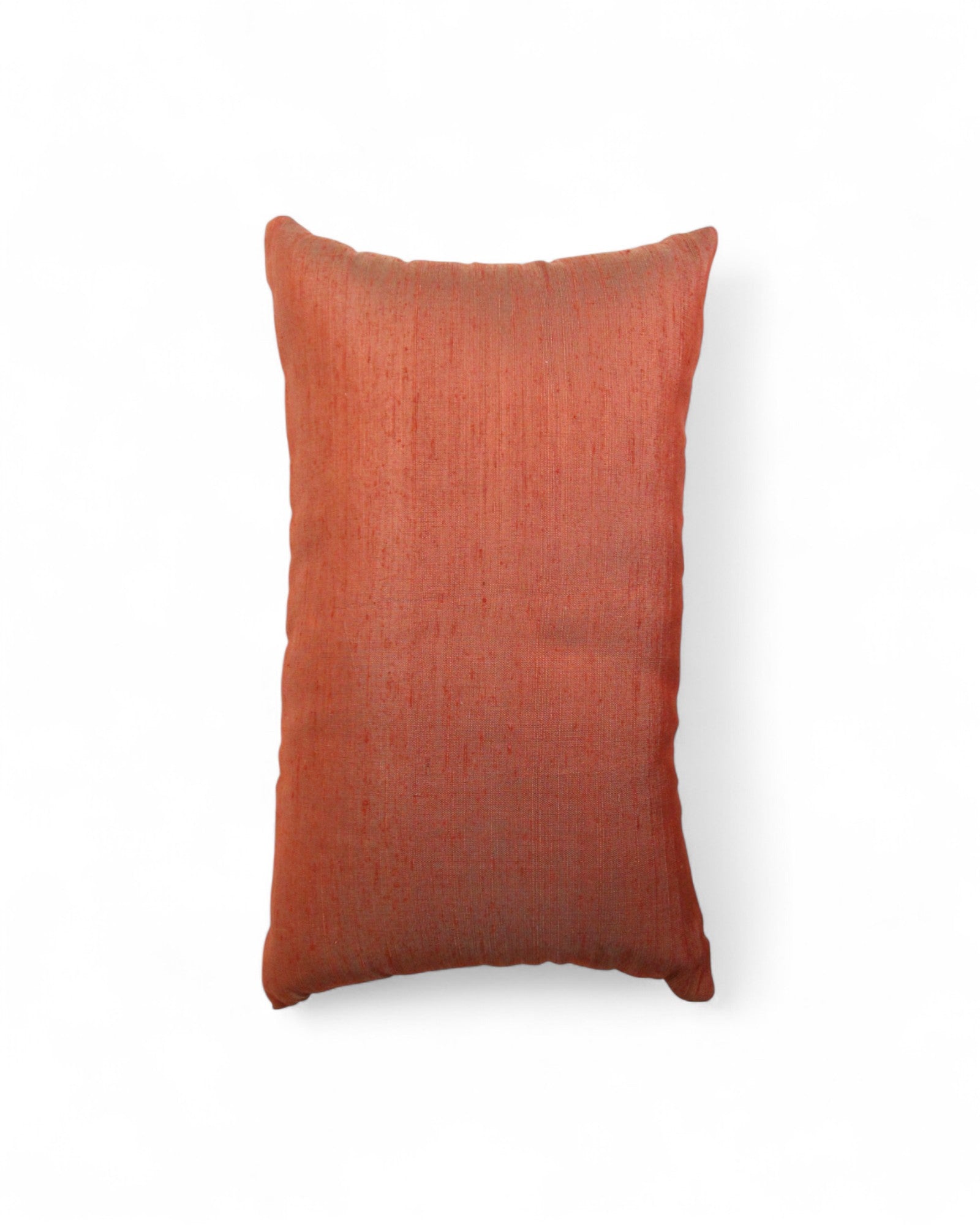 Lumbar Cushion in Handwoven Silk & Mudmee Silk Centre - Terracotta