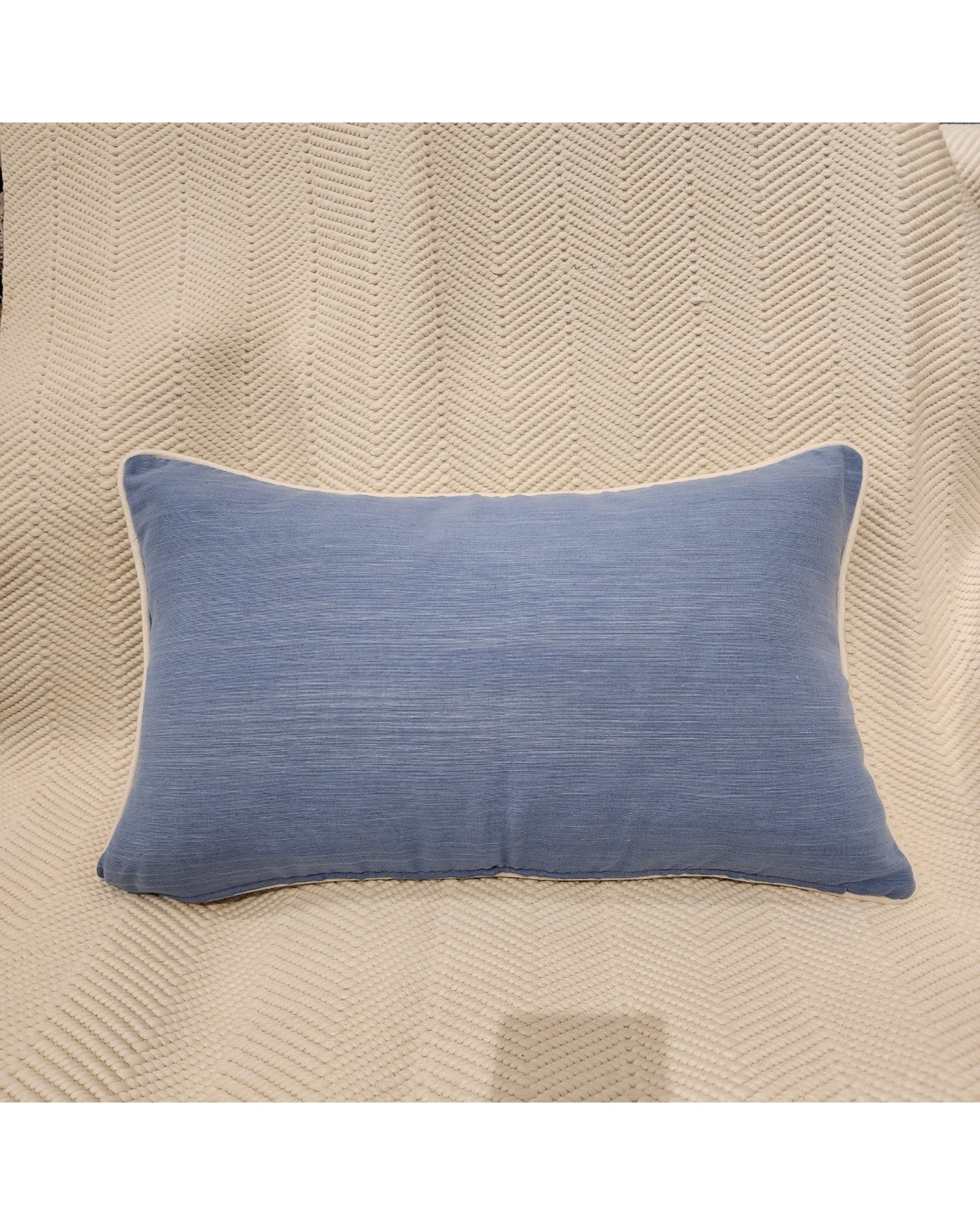 Handwoven Khit Lumbar Cushion - Deep Blue & Orange