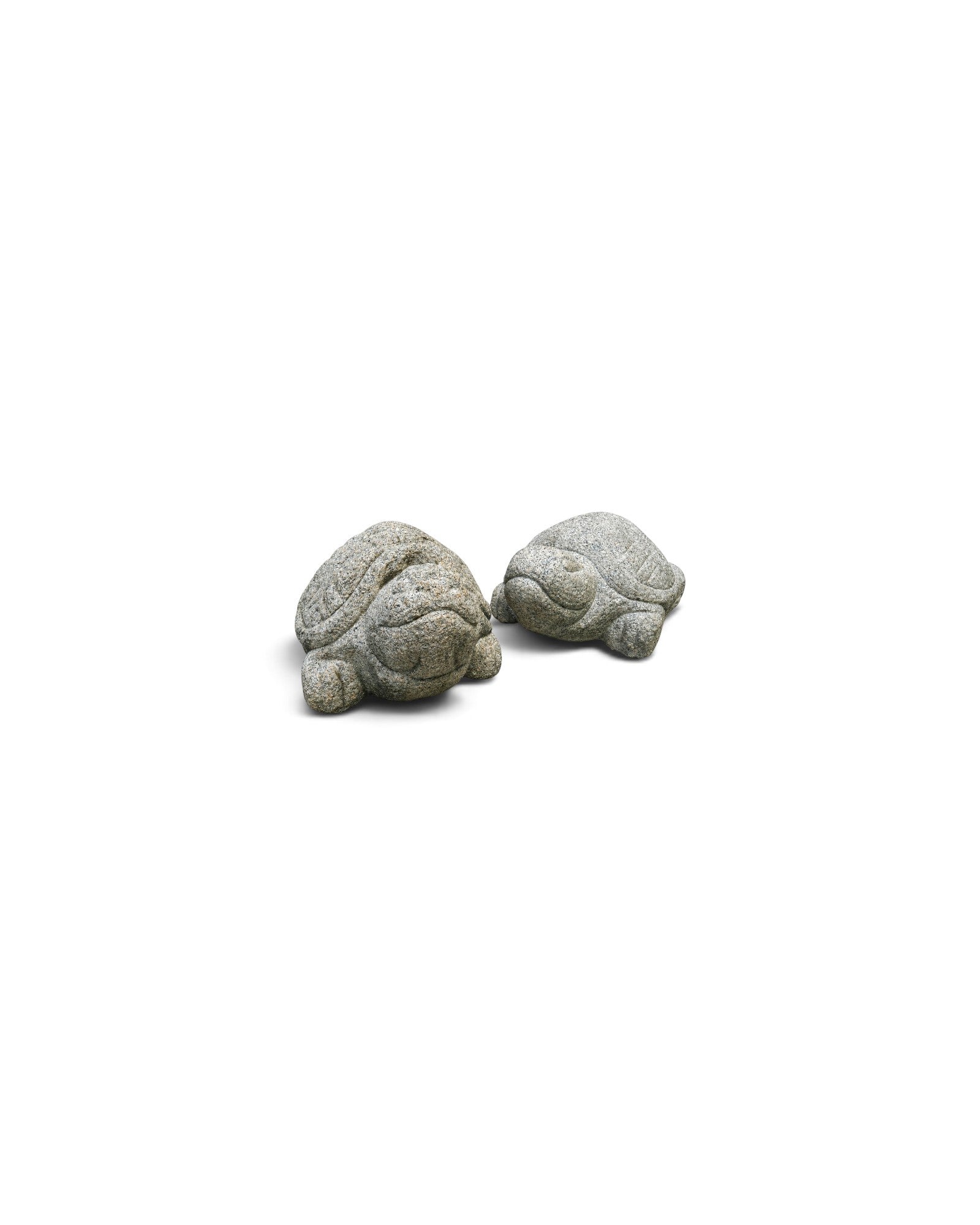 Pair of Traditional Korean Stone Turtle Sculptures