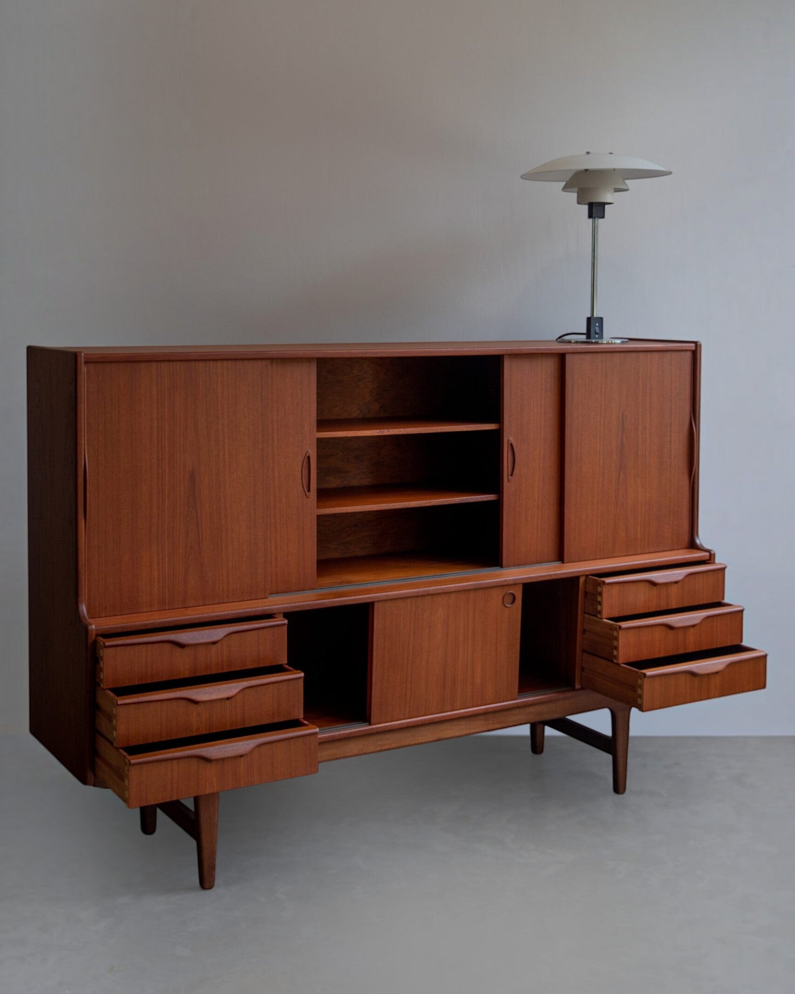 Danish High Sideboard in Teak