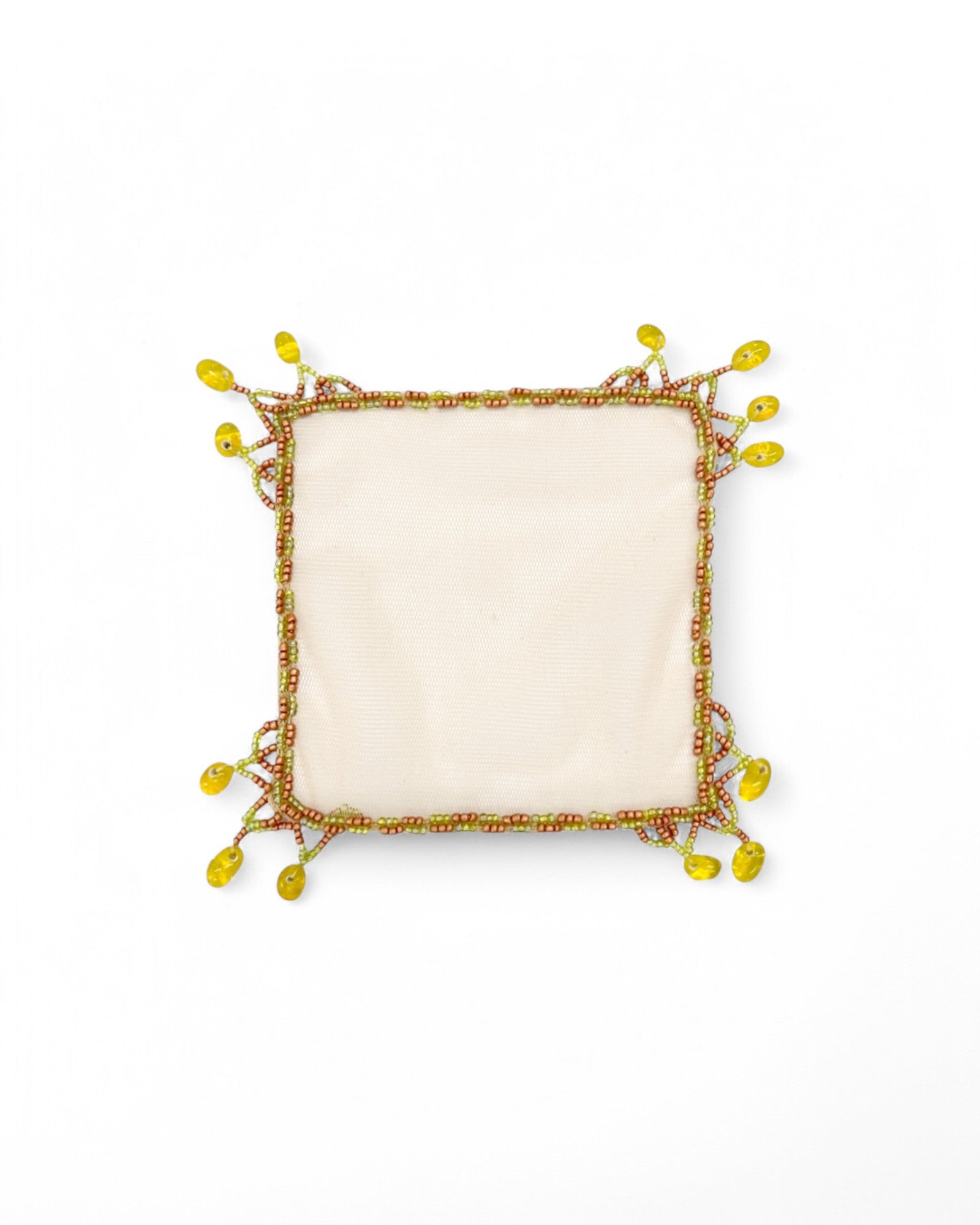 Hand-Embroidered Glass Cover - Set of 6