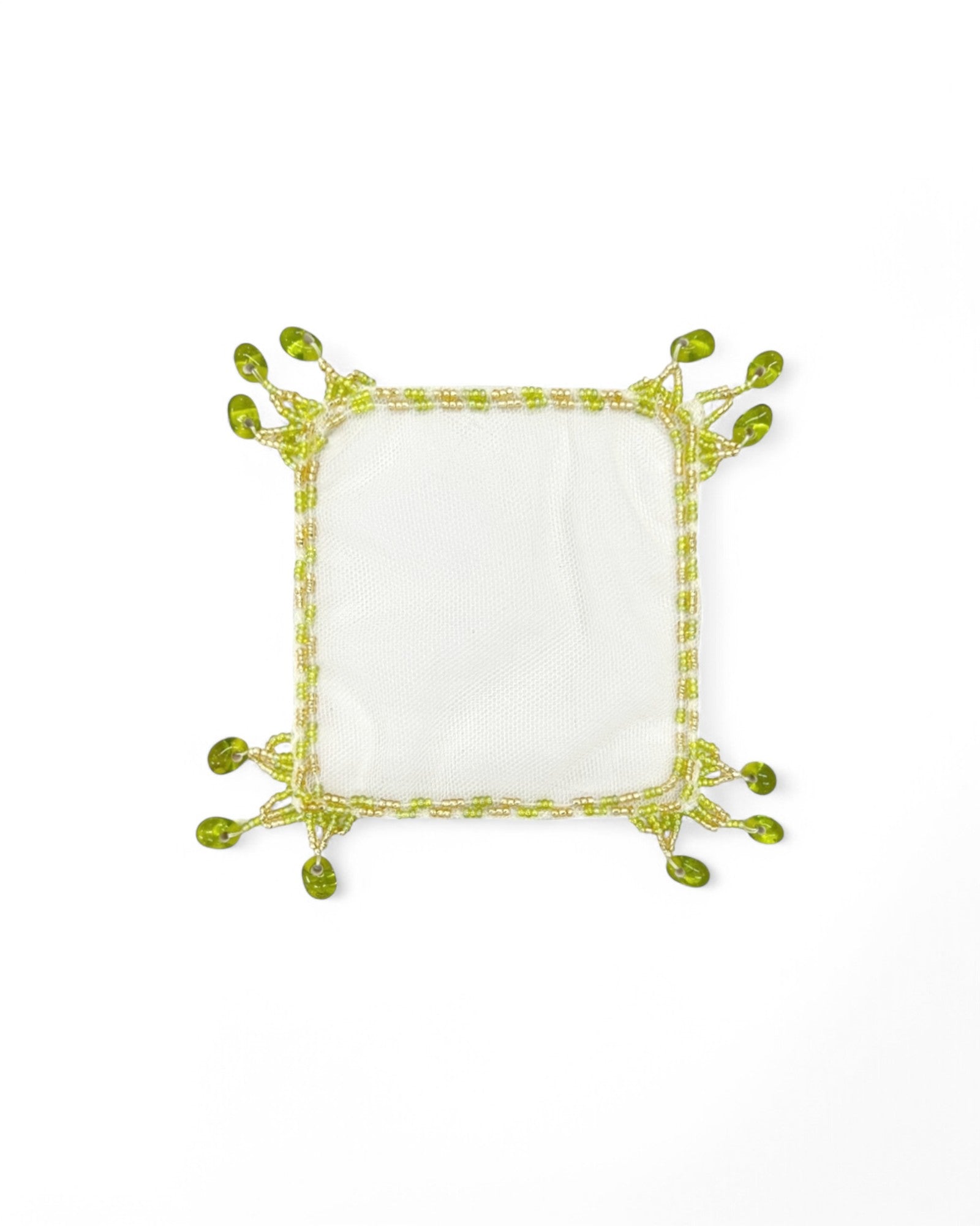 Hand-Embroidered Glass Cover - Set of 6