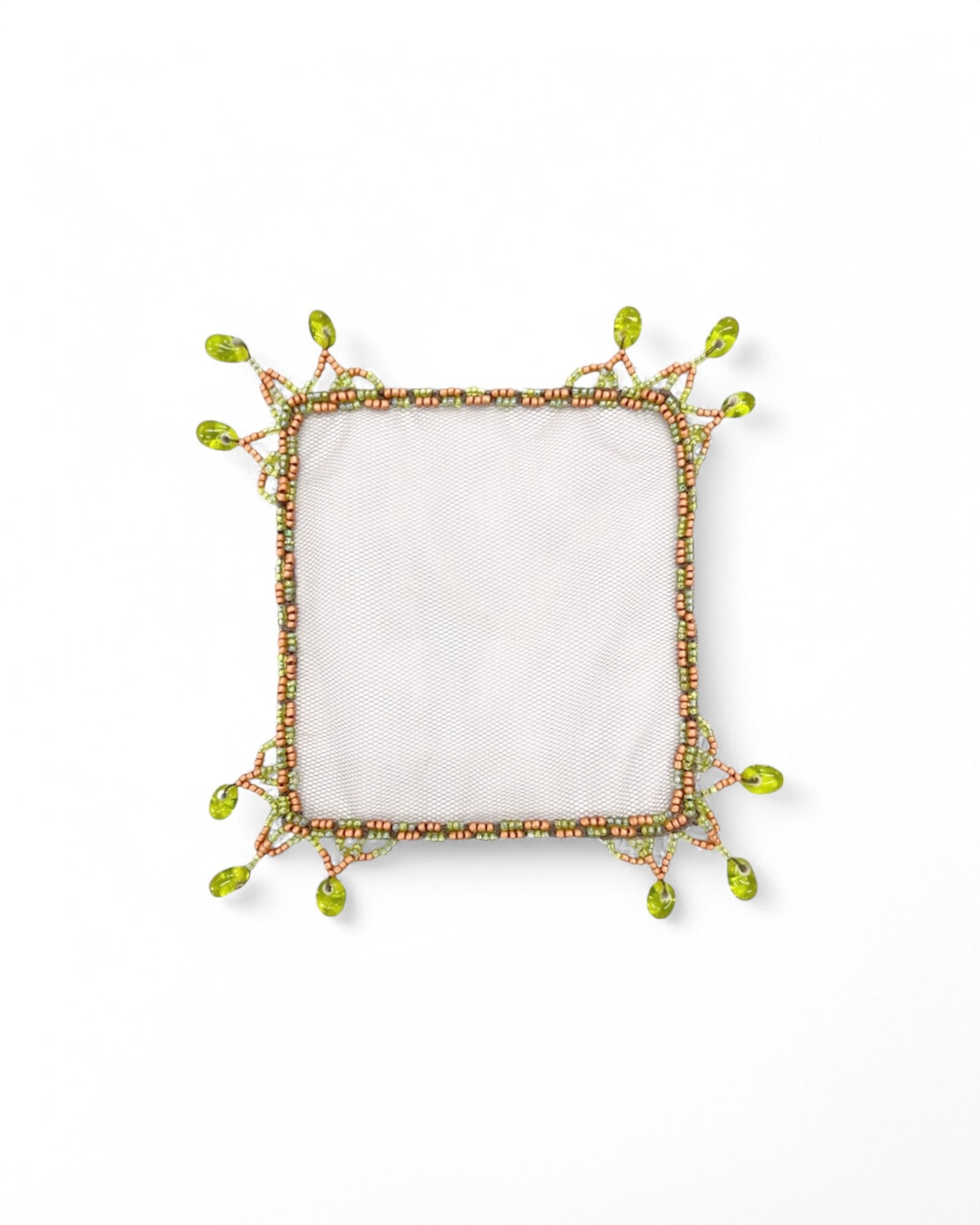 Hand-Embroidered Glass Cover - Set of 6