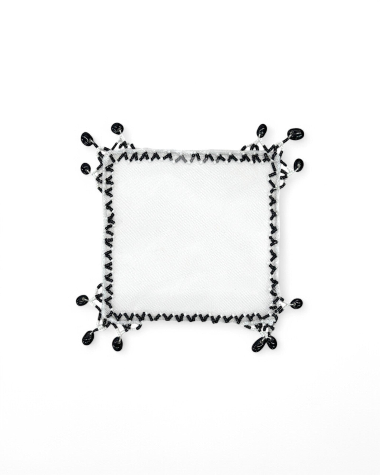 Hand-Embroidered Glass Cover - Set of 6