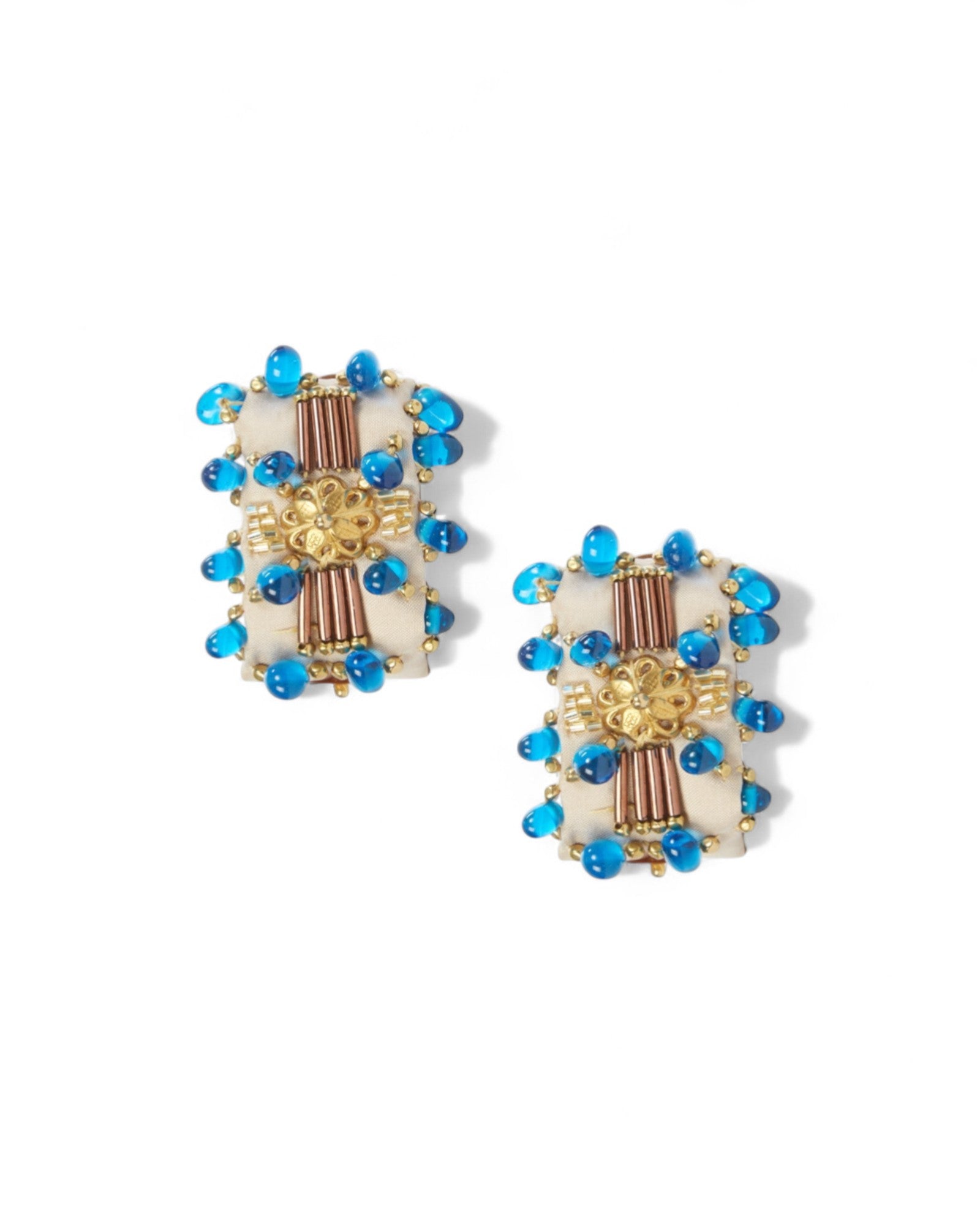 Thai Silk Multi-Crystal Napkin Rings - Set of 6