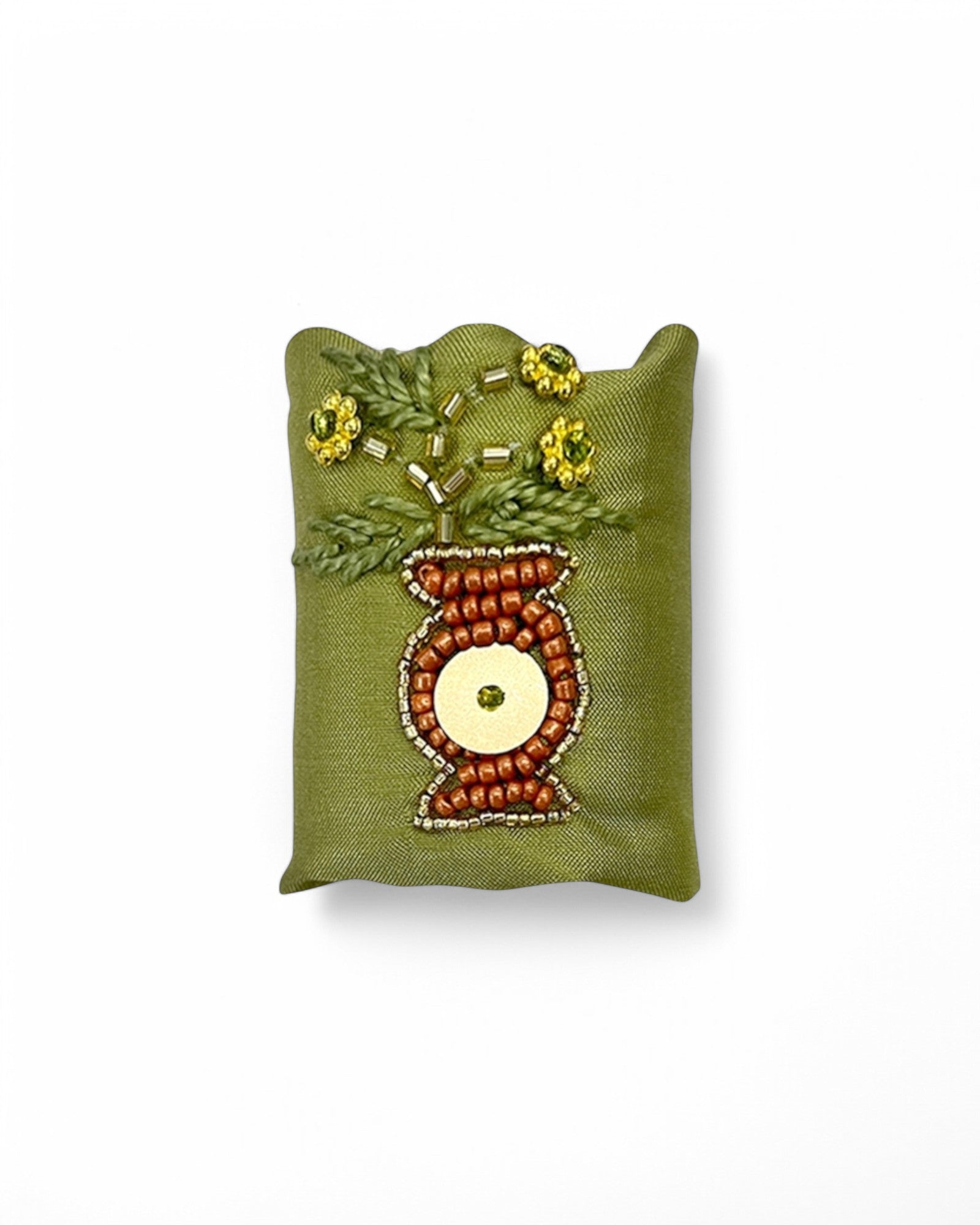 Beaded 'Vase' Thai Silk Napkin Ring - Set of 6