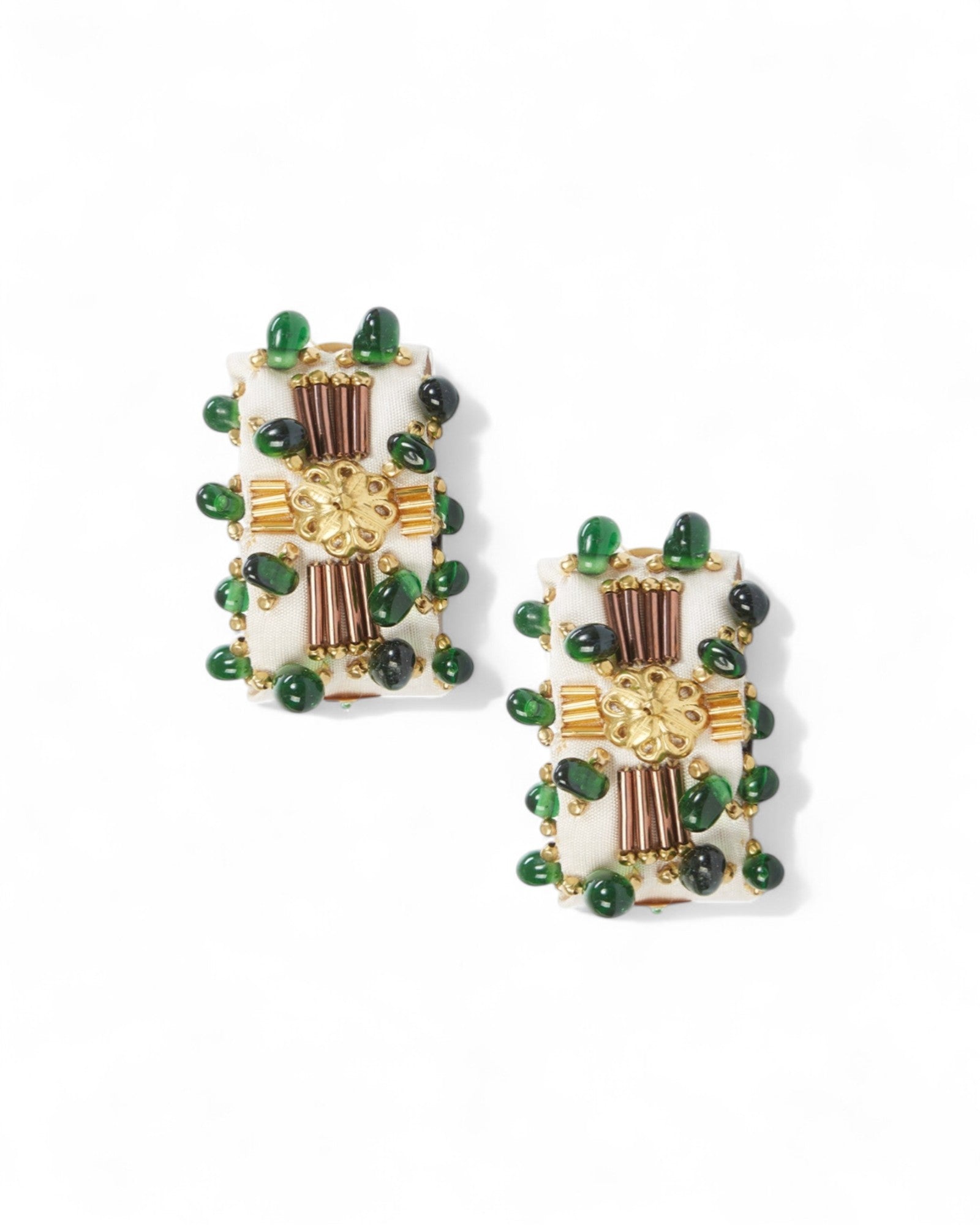 Thai Silk Multi-Crystal Napkin Rings - Set of 6