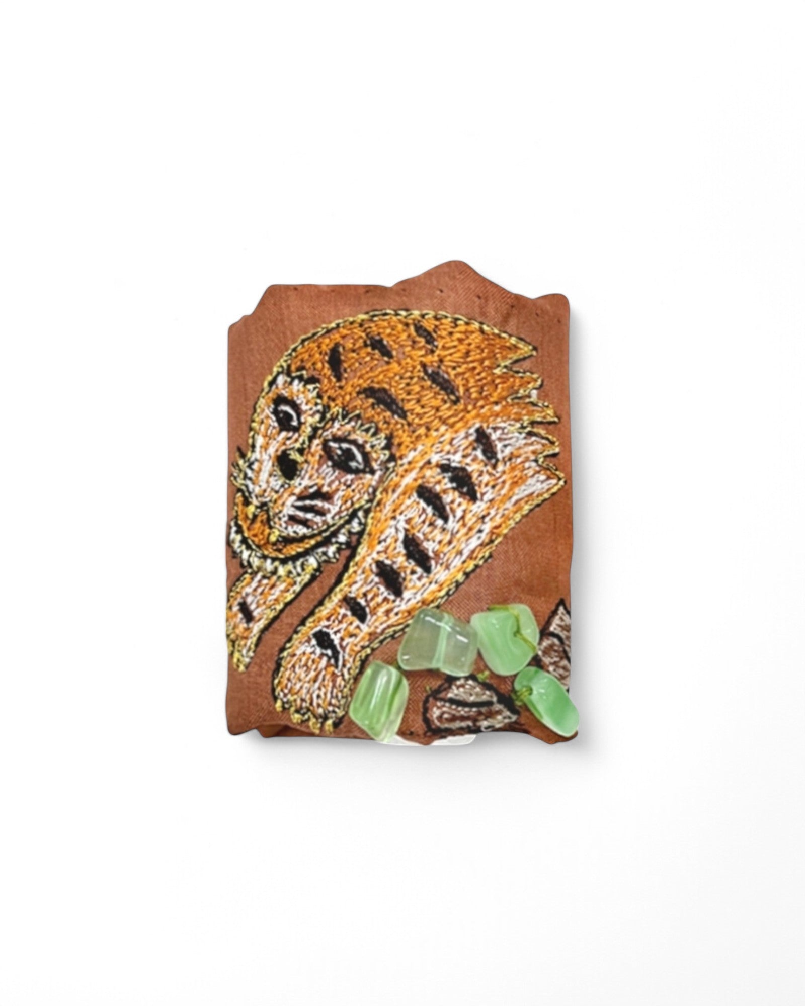 Thai-ger Emboridery on Thai Silk Napkin Ring - Set of 6