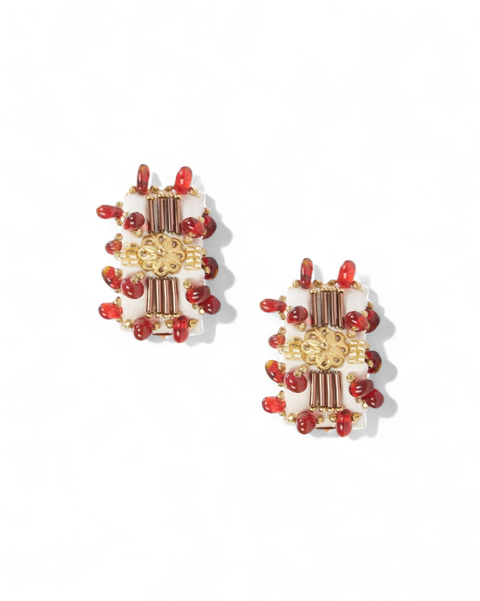 Thai Silk Multi-Crystal Napkin Rings - Set of 6