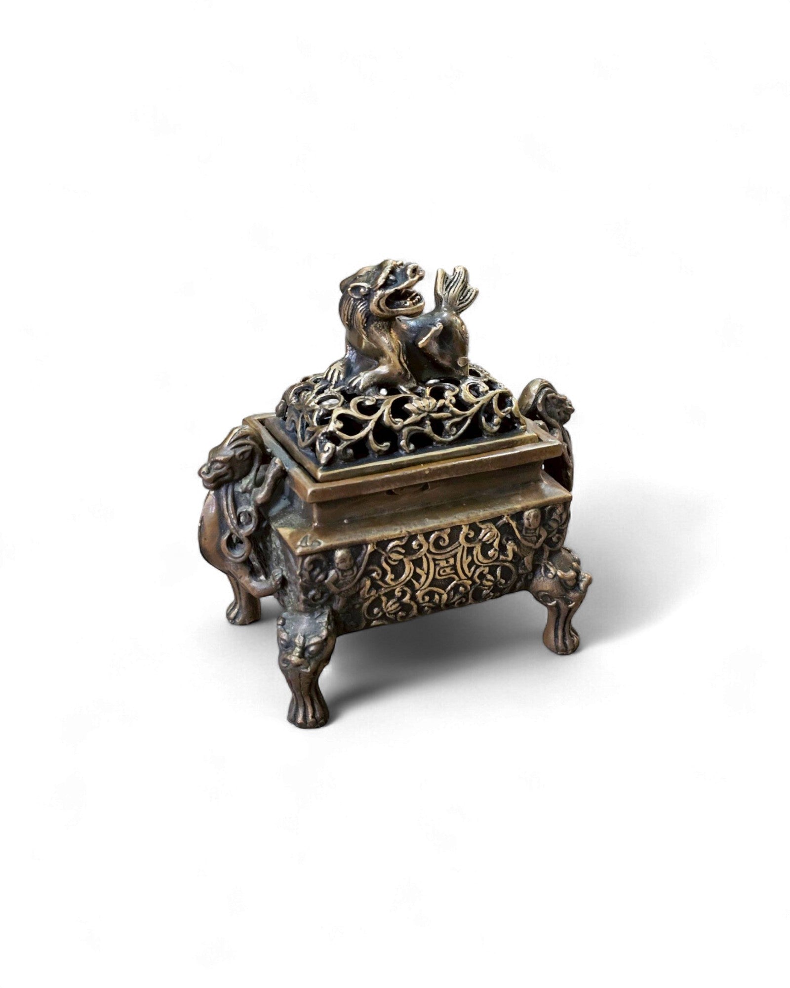 Bronze Censer with Kirin Finial