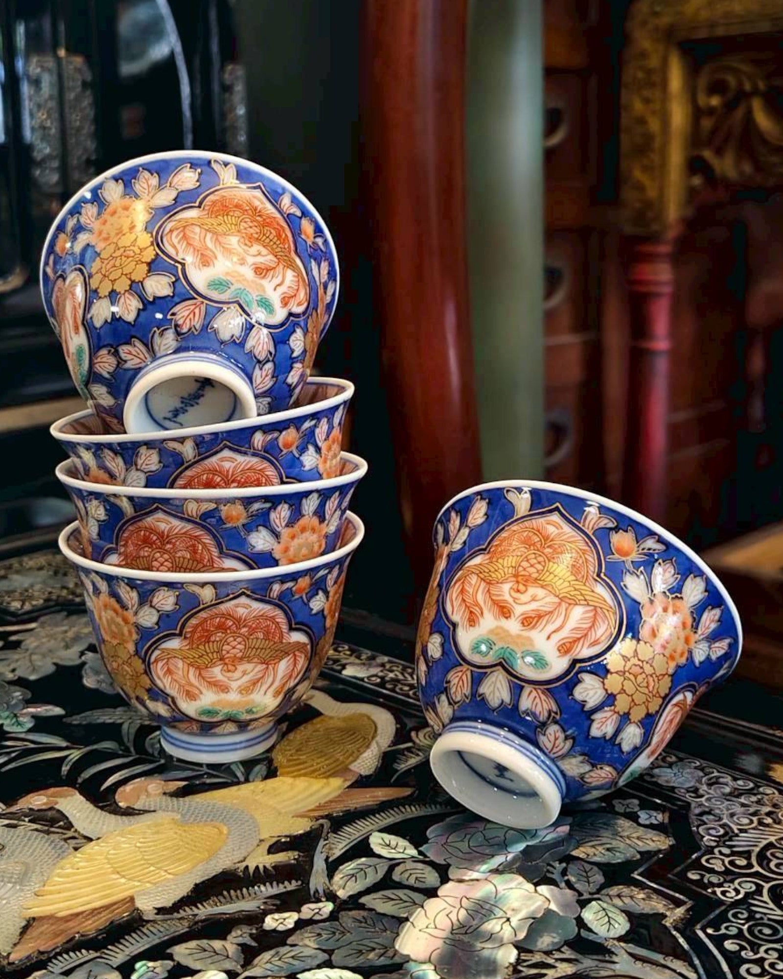 Antique Japanese Imari Tea Set