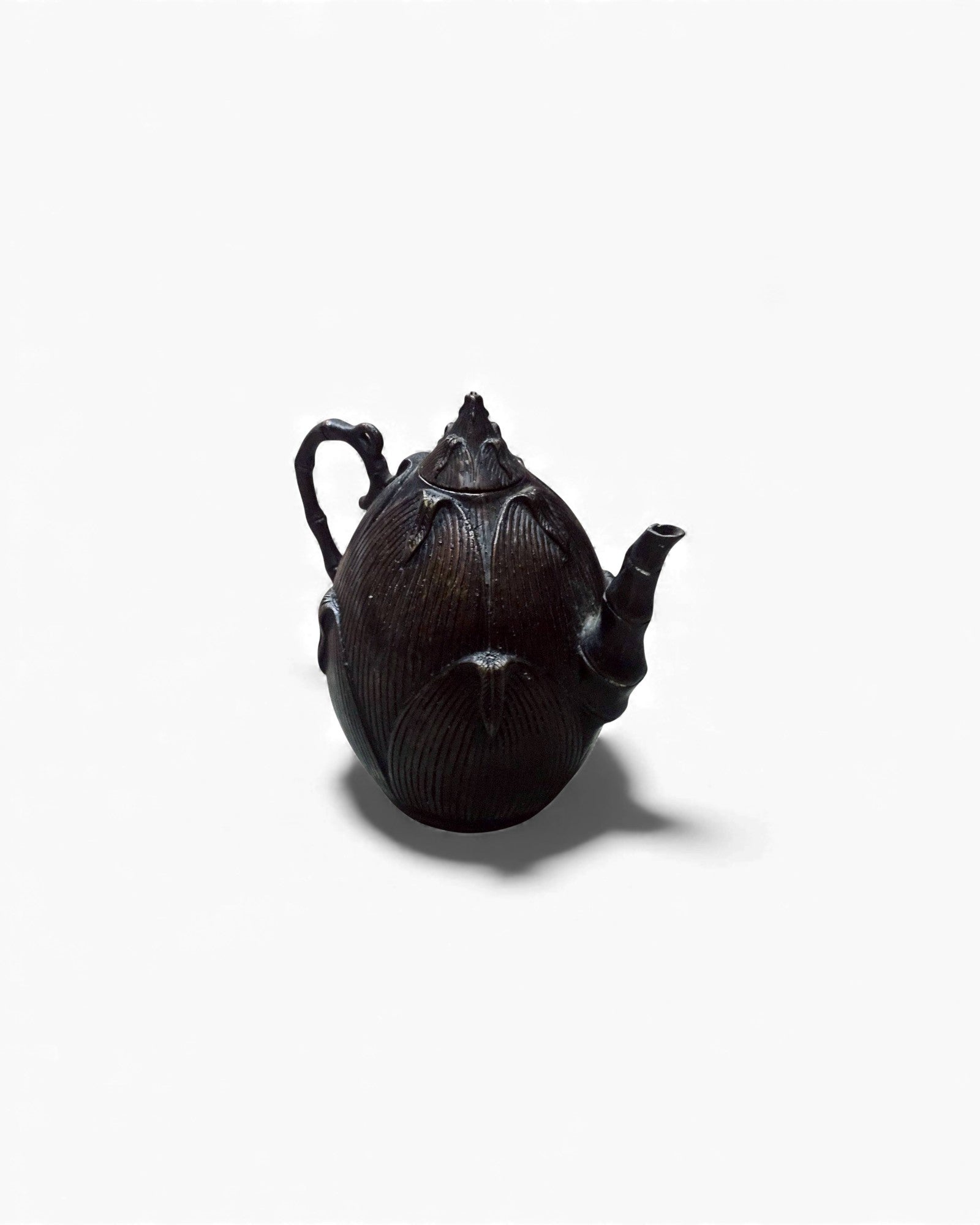 Chinese Yixing-Style Sculptural Teapot in Lotus Pod Form