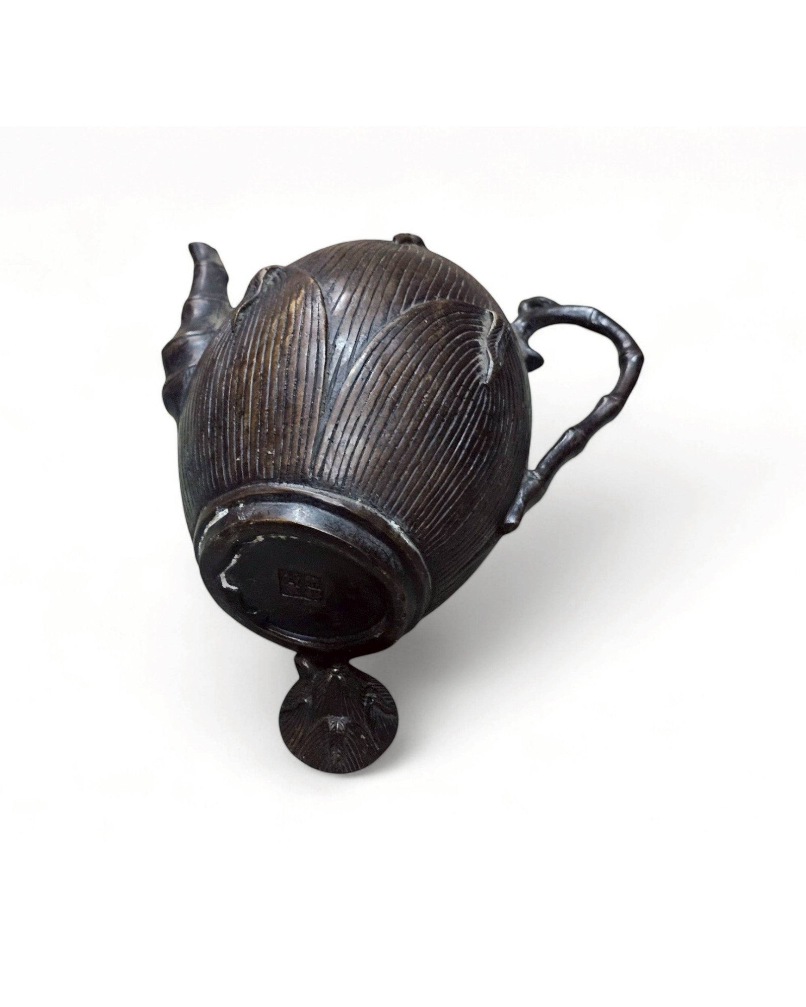 Chinese Yixing-Style Sculptural Teapot in Lotus Pod Form