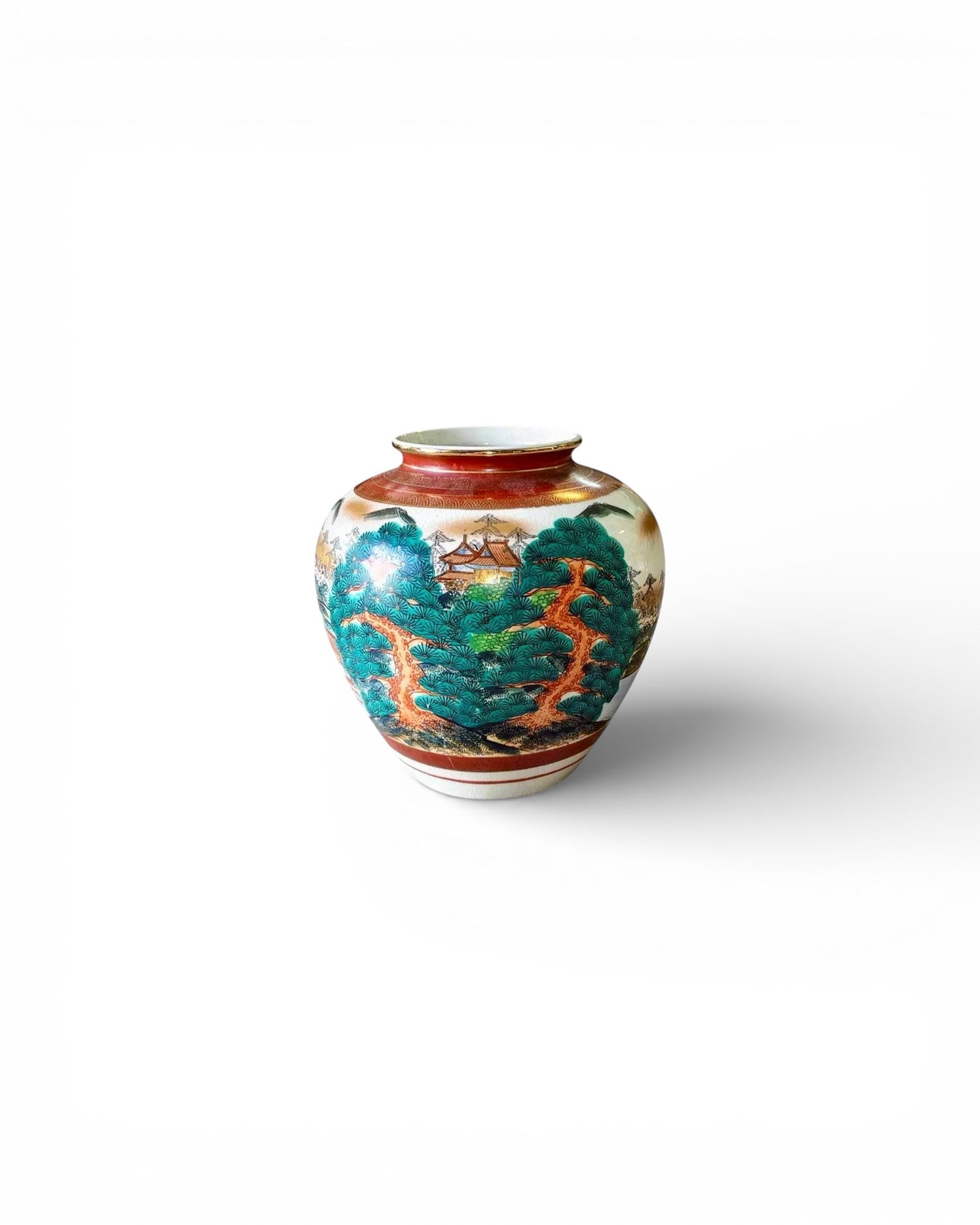 Antique Japanese Kutani Landscape Vase