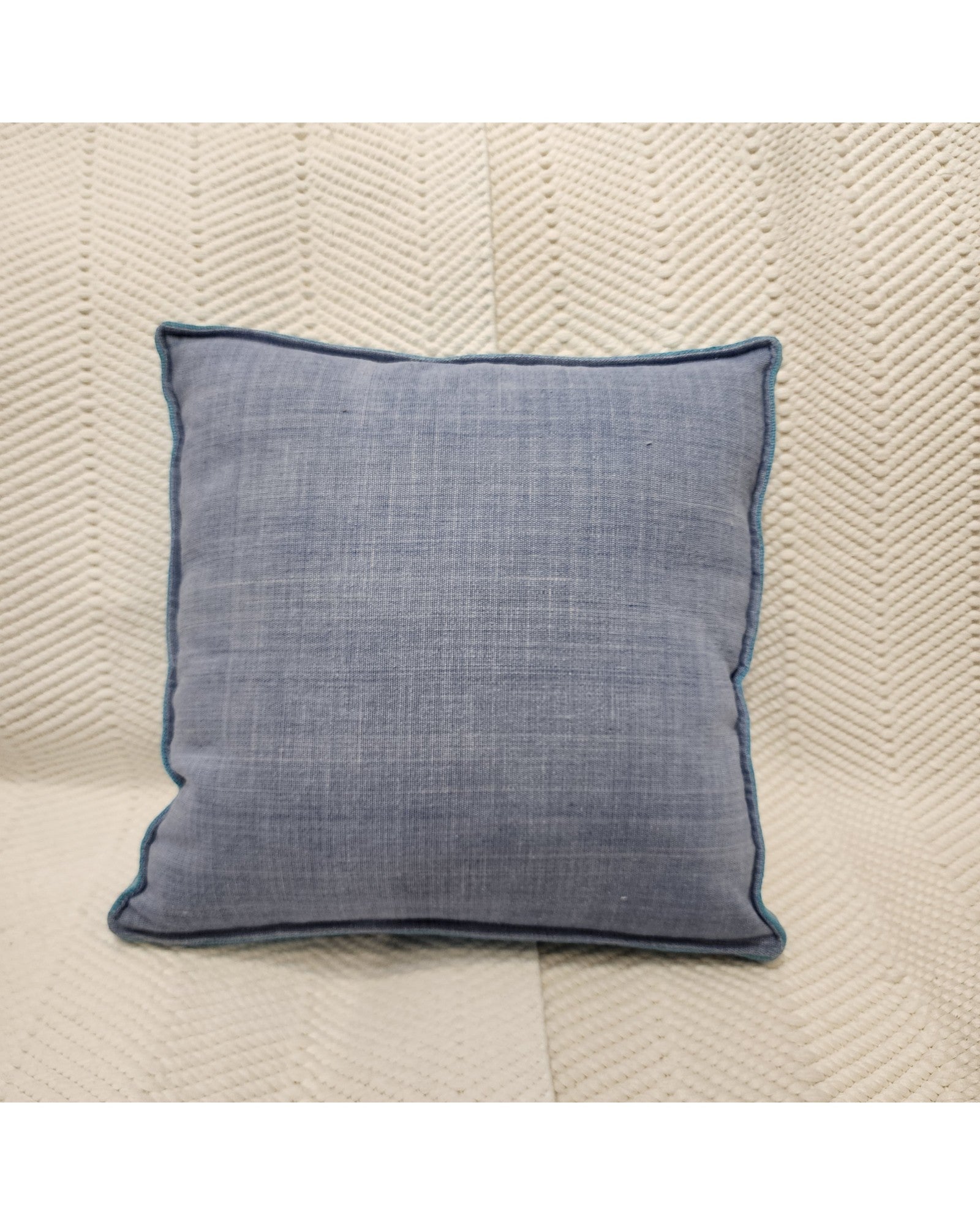 Handwoven Square Cotton Cushion with Lisu Motif Centre - Baby Purple