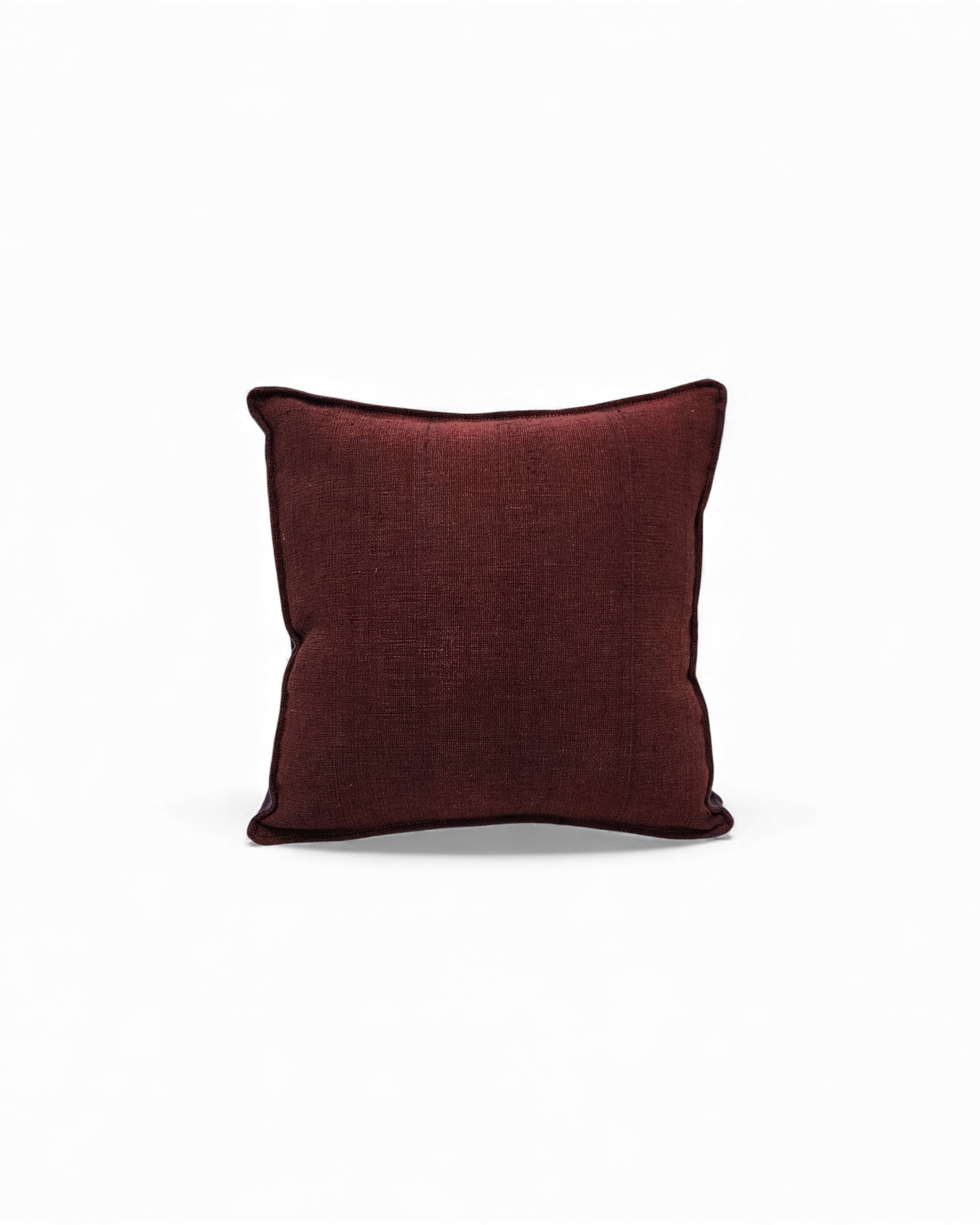 Handwoven Square Cotton Cushion with Lisu Motif Centre - Orange & Brown