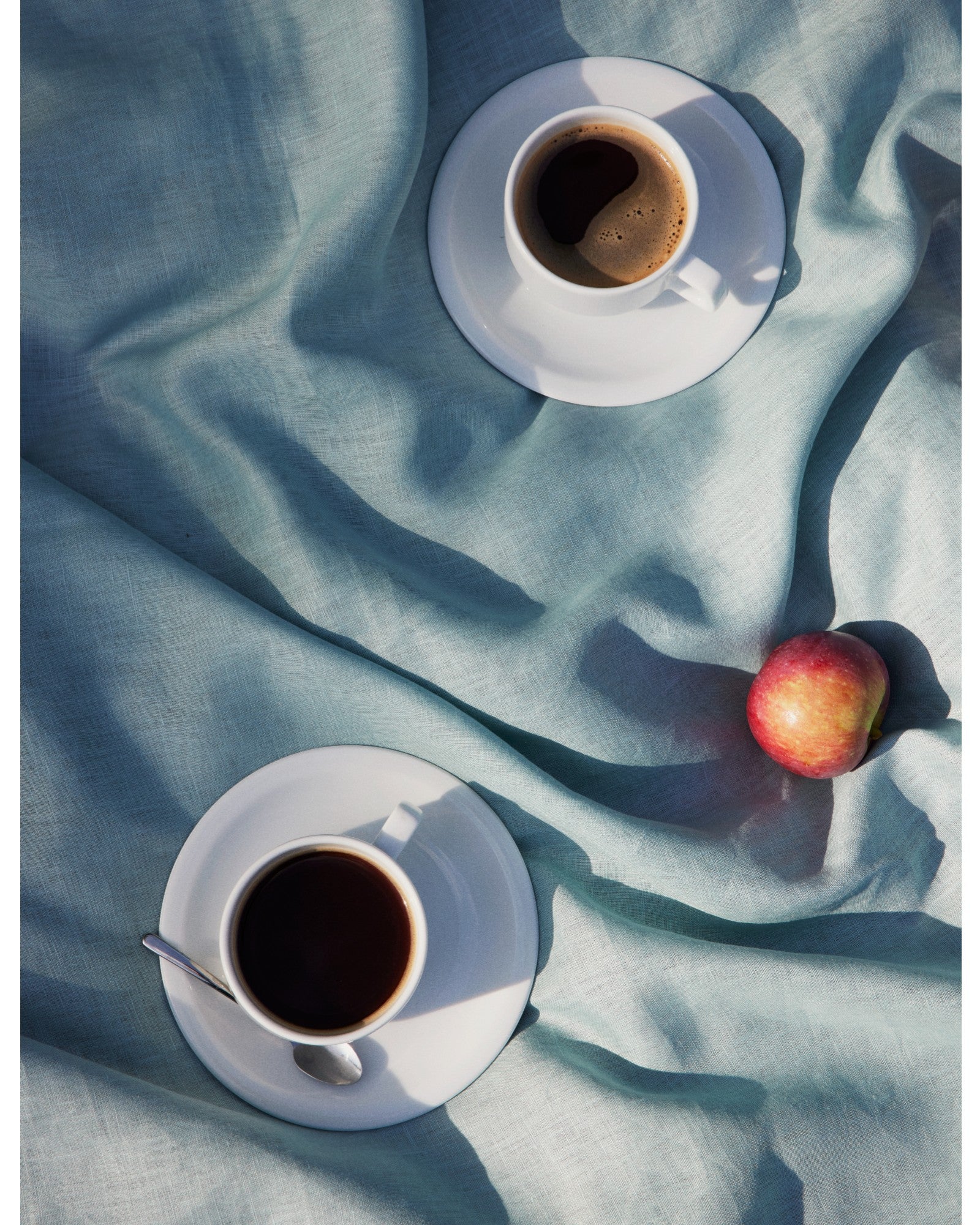 Light Blue, Classic Linen Tablecloth