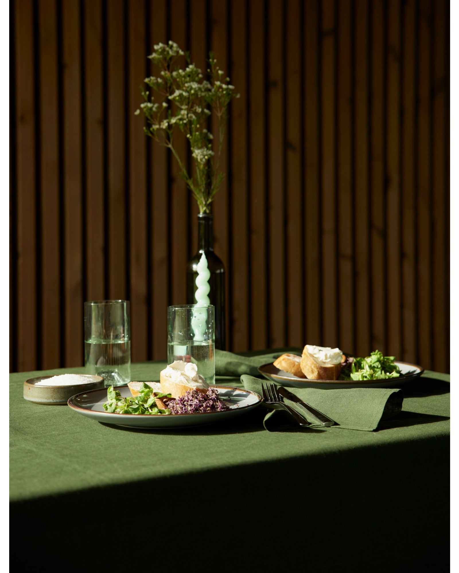 Pine Green, Classic Linen Tablecloth