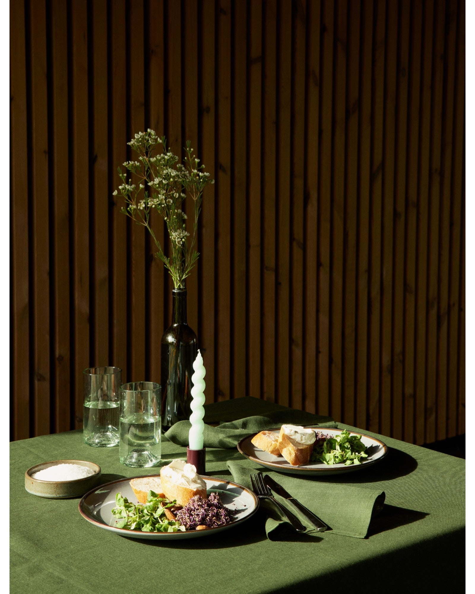 Pine Green, Classic Linen Tablecloth