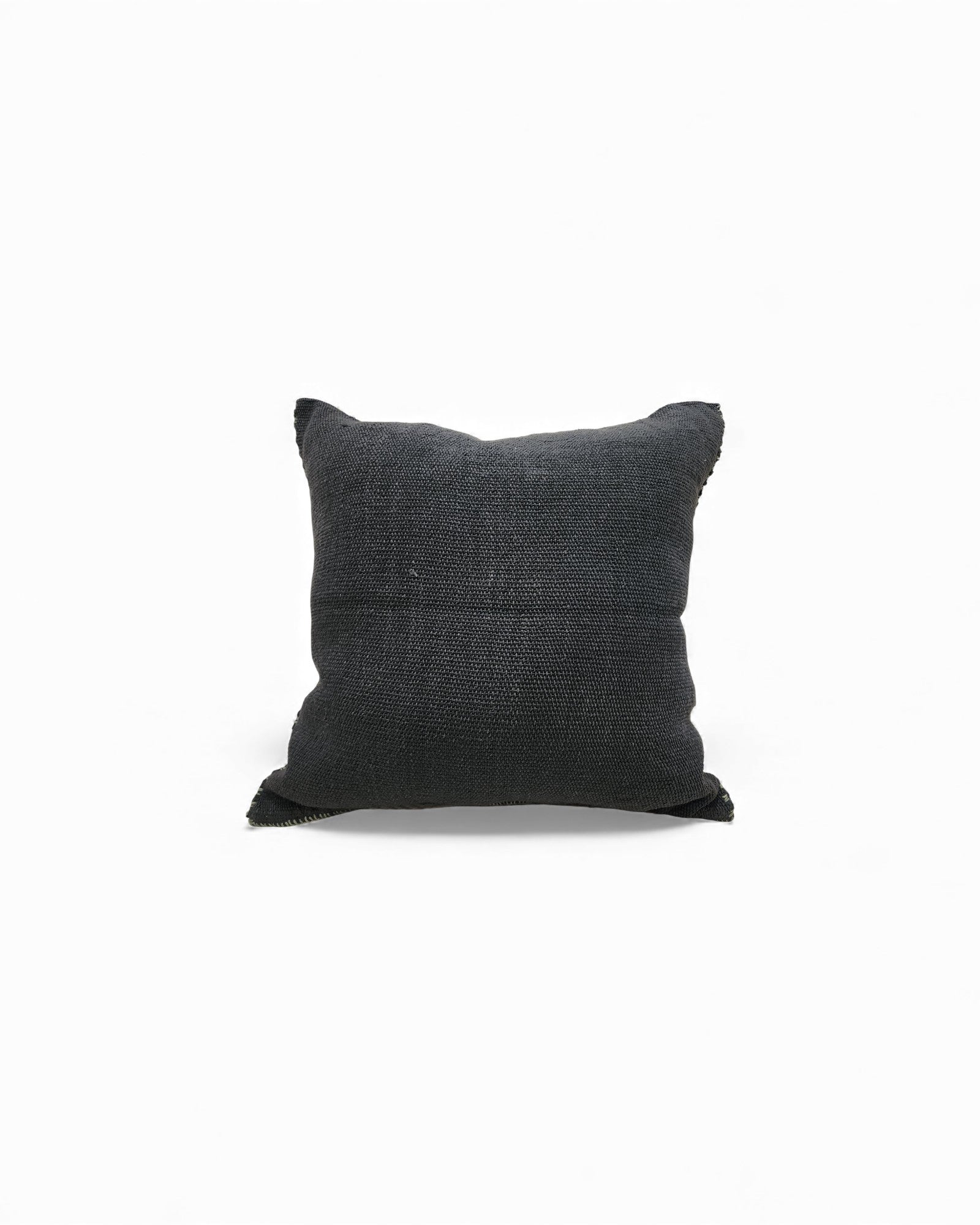 Handwoven Waist Loom Weave Cushion - Dark Brown & Multi-coloured