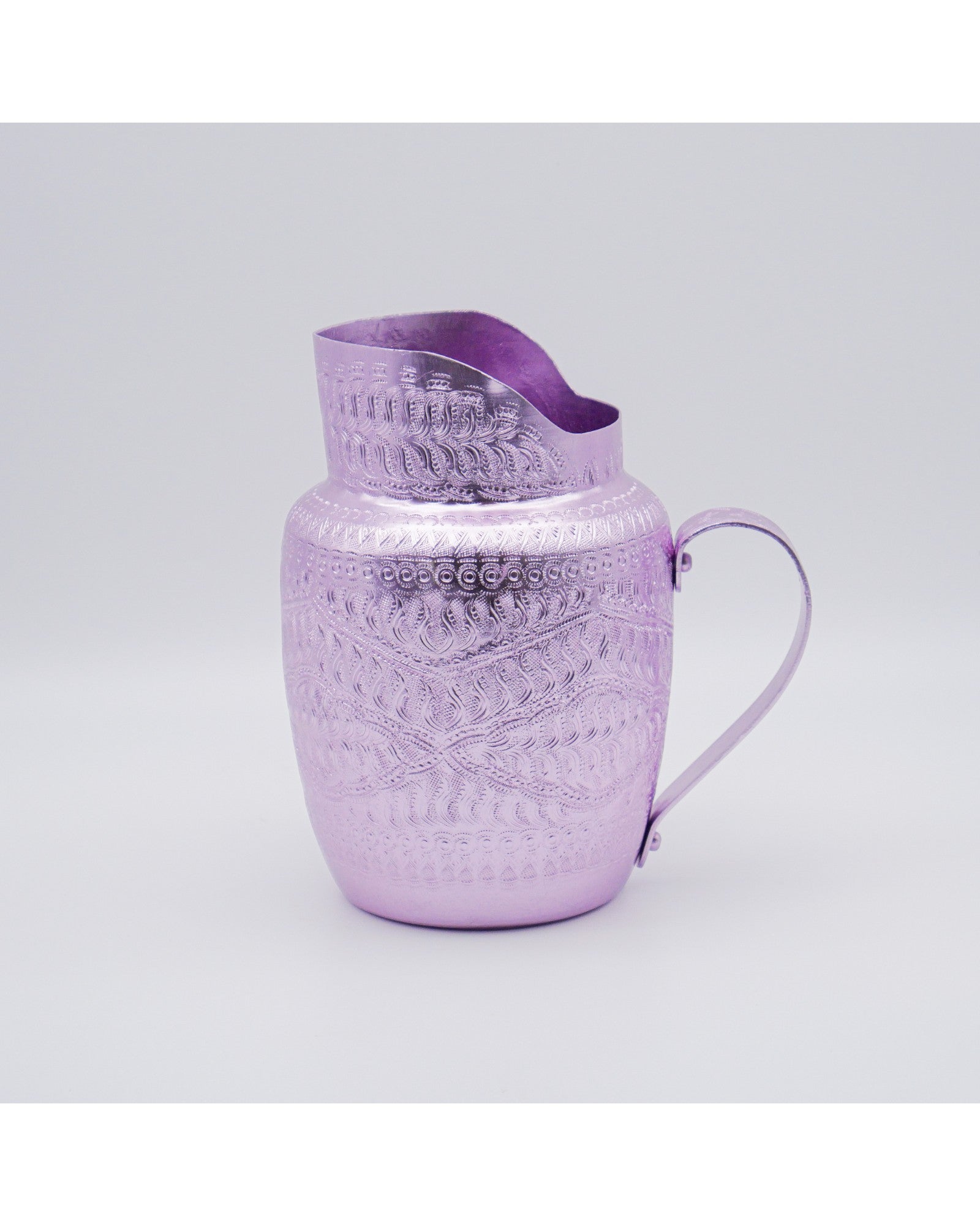 Thai Embossed Metal Water Jug