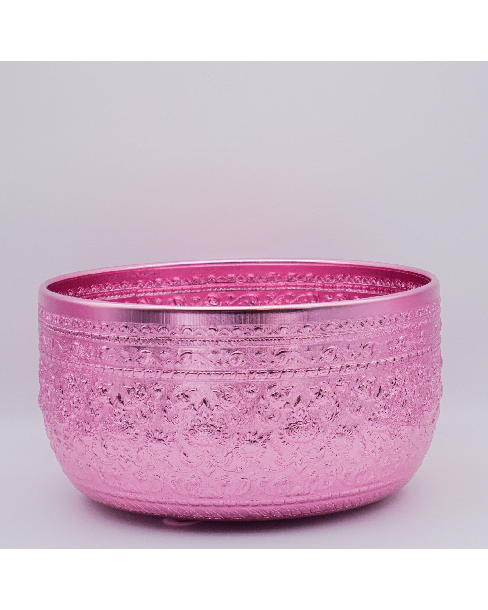 Thai Embossed Aluminium Bowl (L) - 30cm