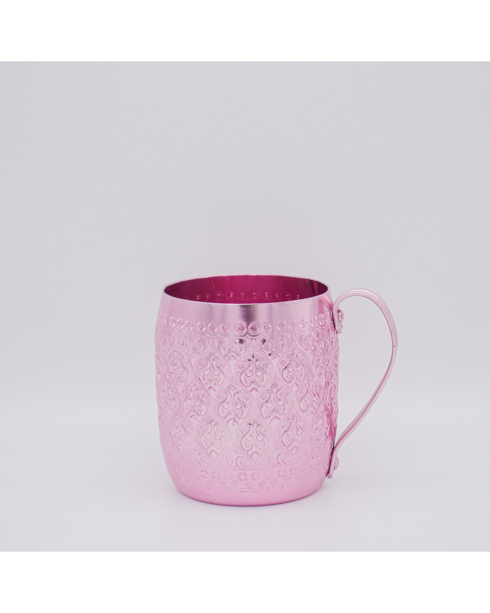 Pastel Embossed Thai - Patterned Aluminium Mugs 9 cm - Set of 3 - Surround Living - 8