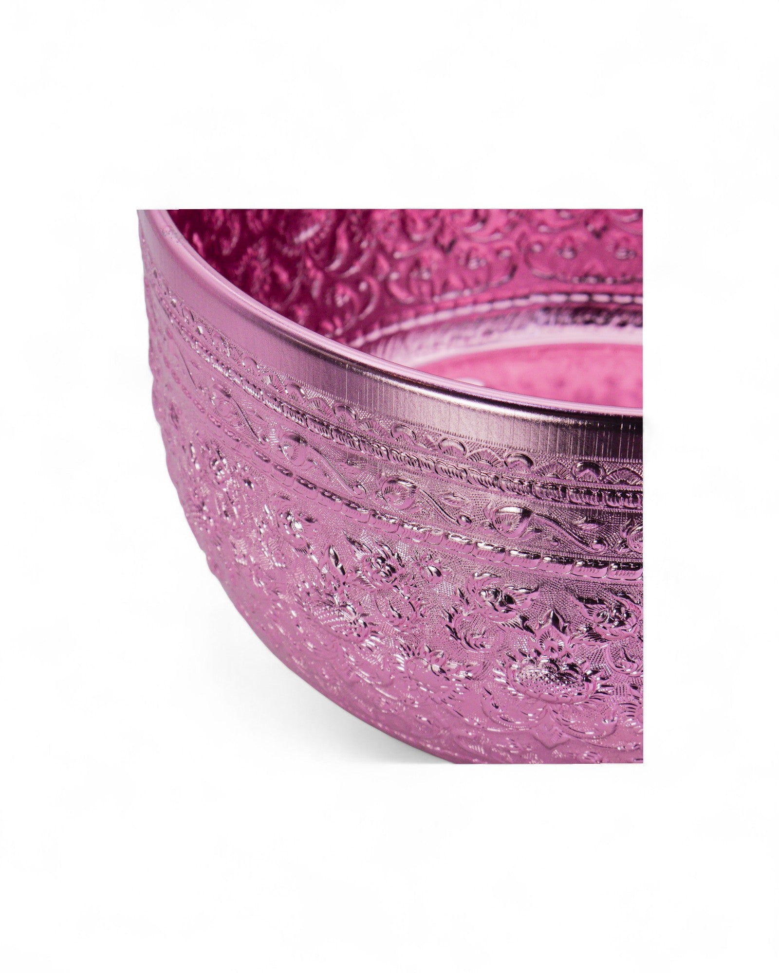 Thai Embossed Aluminium Bowl (L) - 30cm