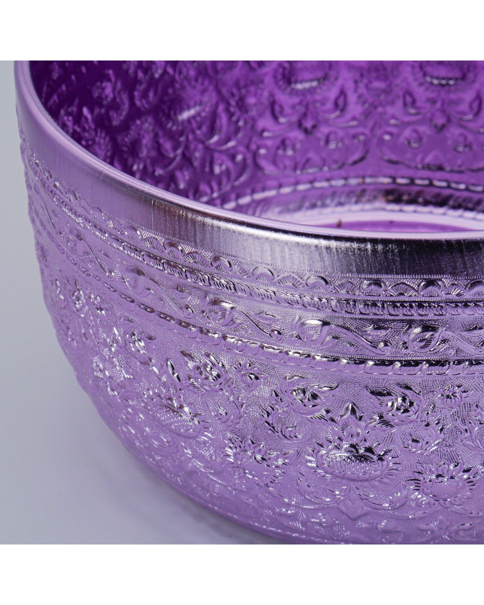 Thai Embossed Aluminium Bowl (L) - 30cm