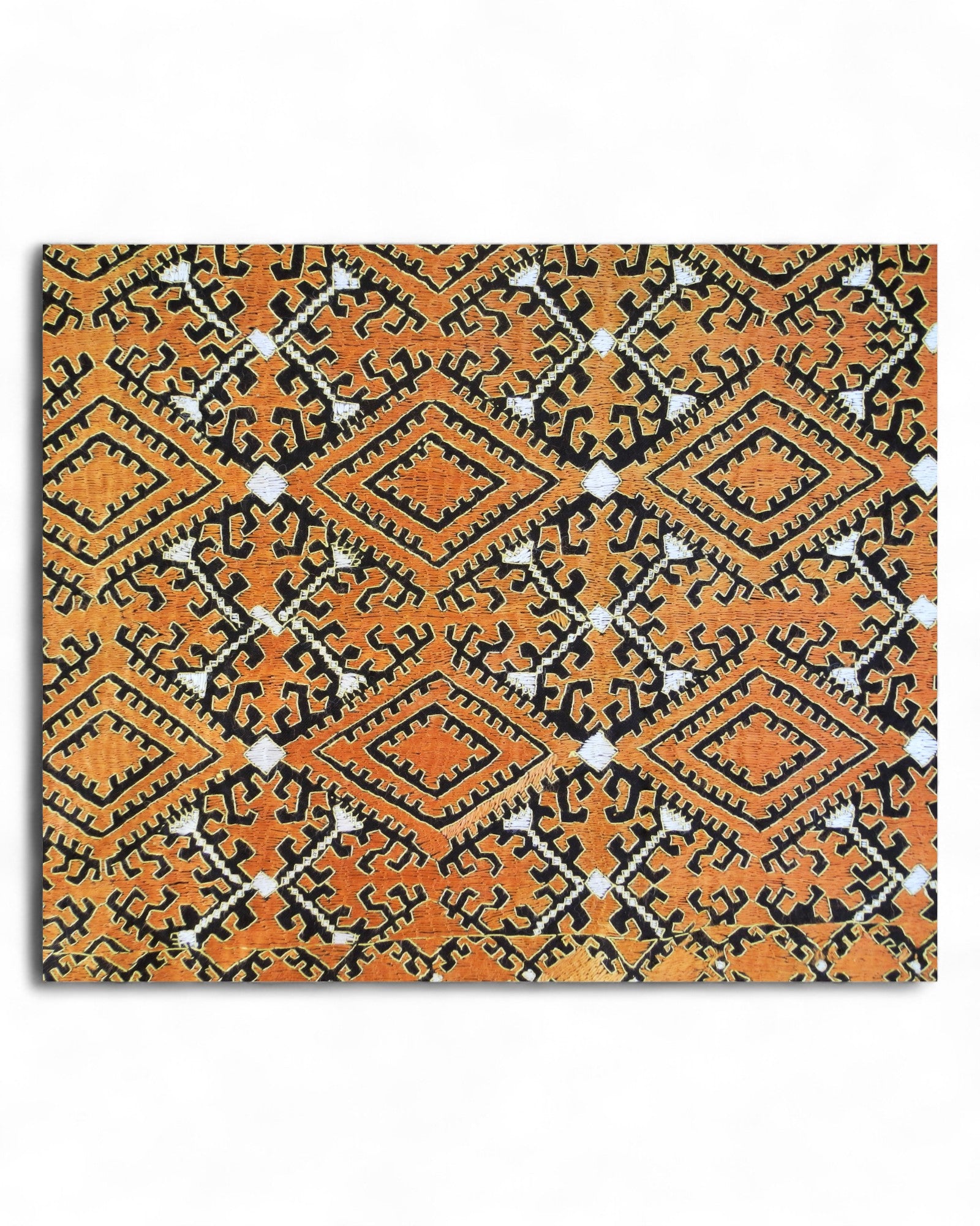 Hand-Embroidered Swati Silk-on-Wool Shawl