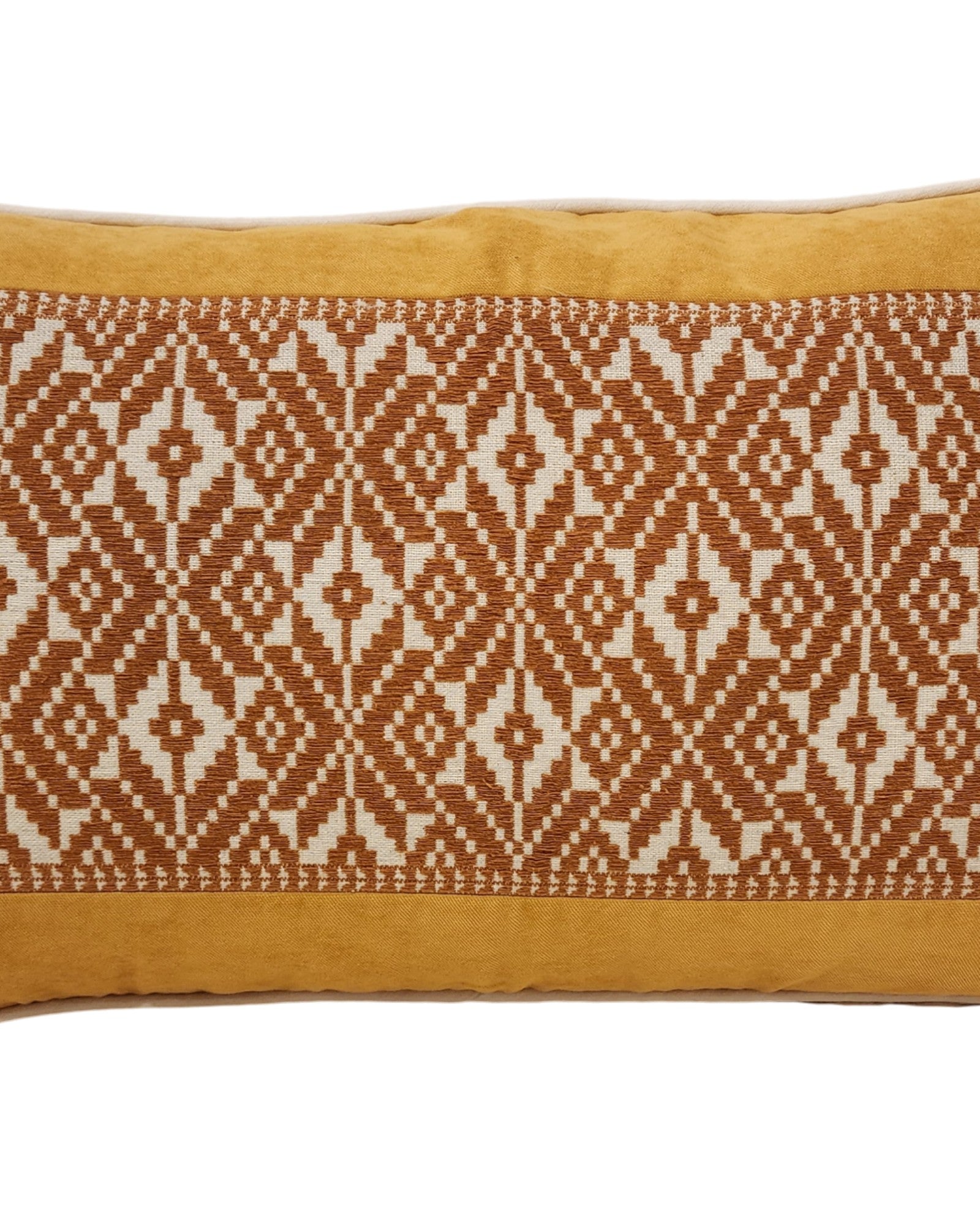 Handwoven Khit Lumbar Cushion - Yellow & Orange