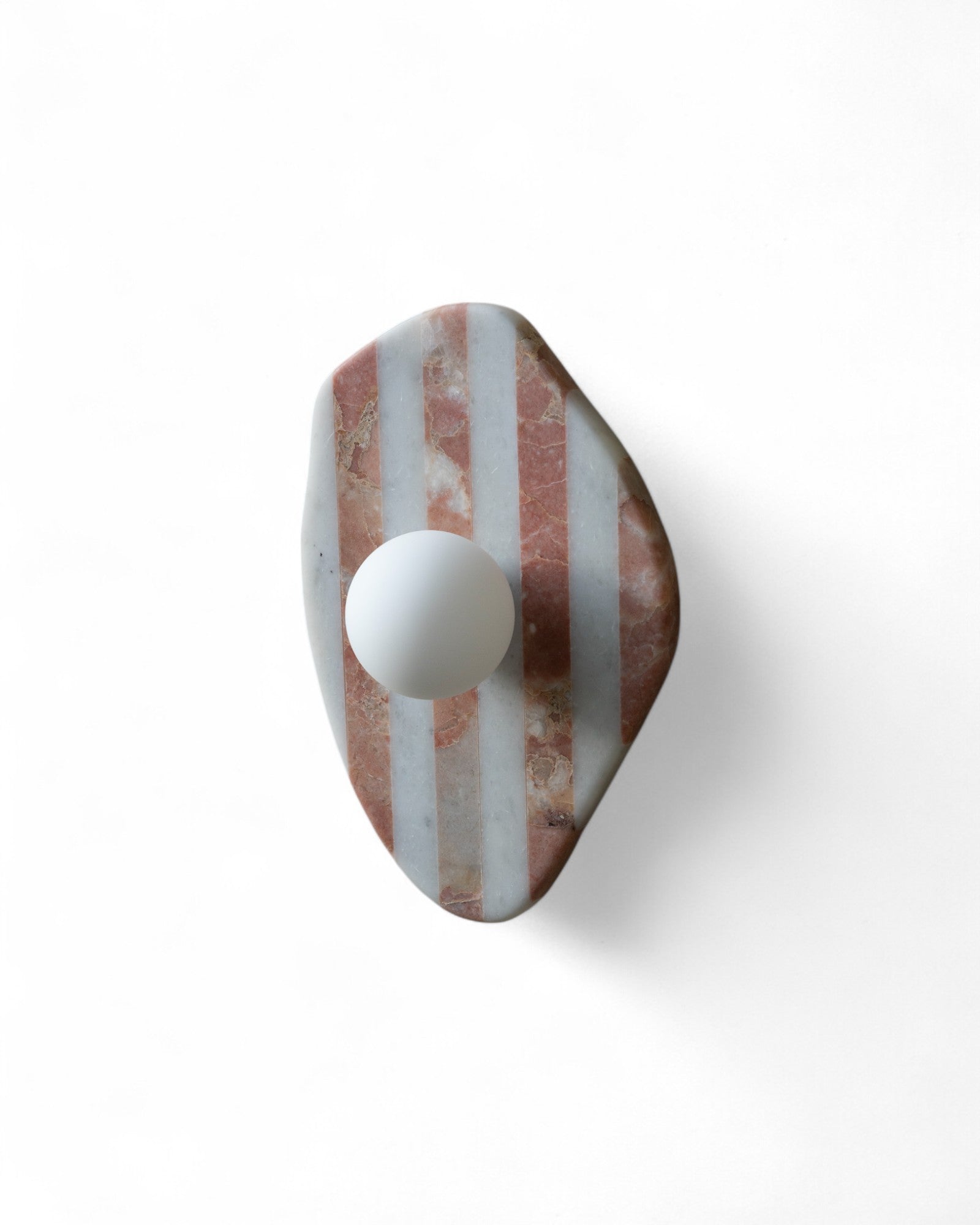 Blob Sconce #1 - Pink & White Striped