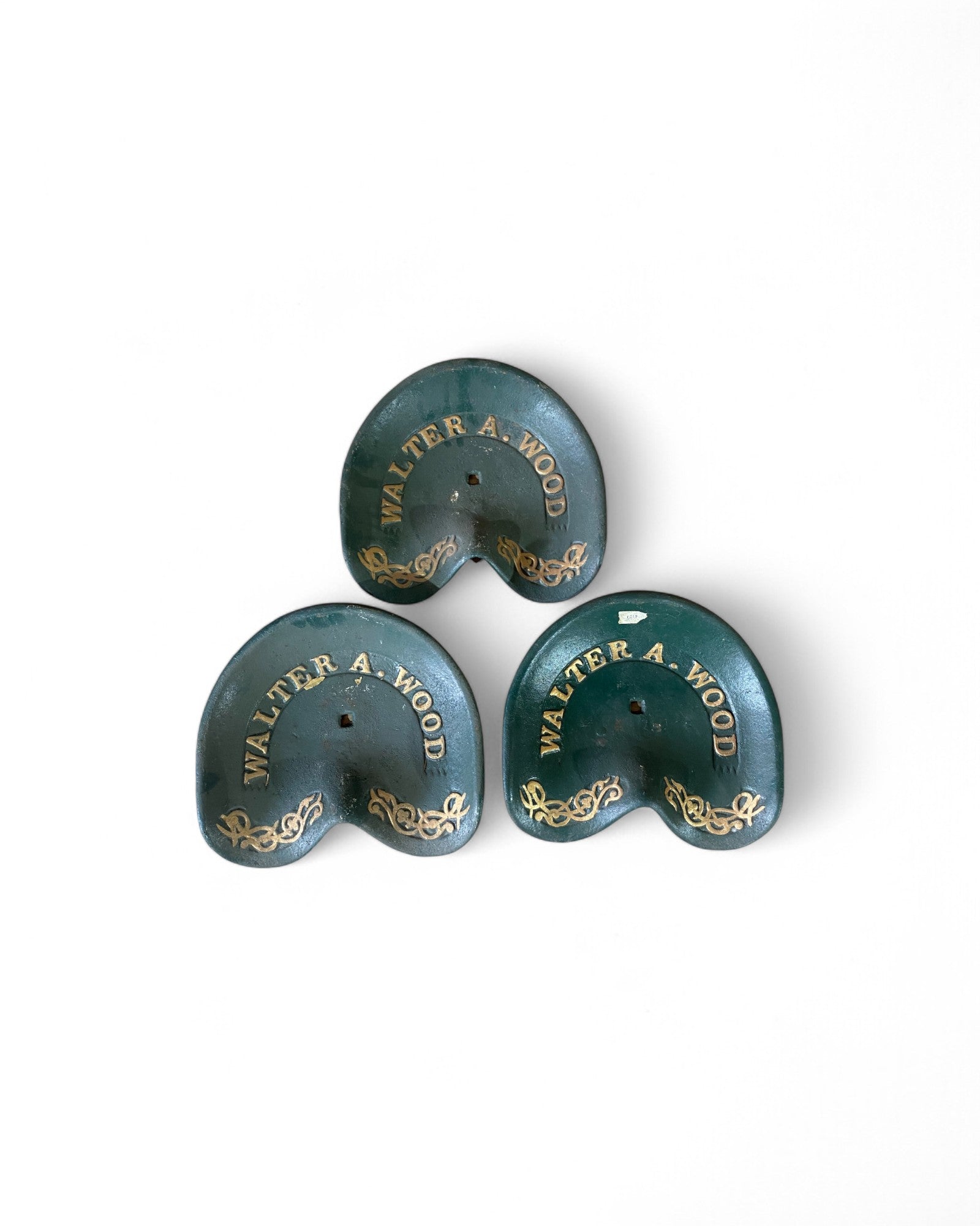 Walter A. Wood Solid Tractor Chairs - Green & Gold - Set of 3