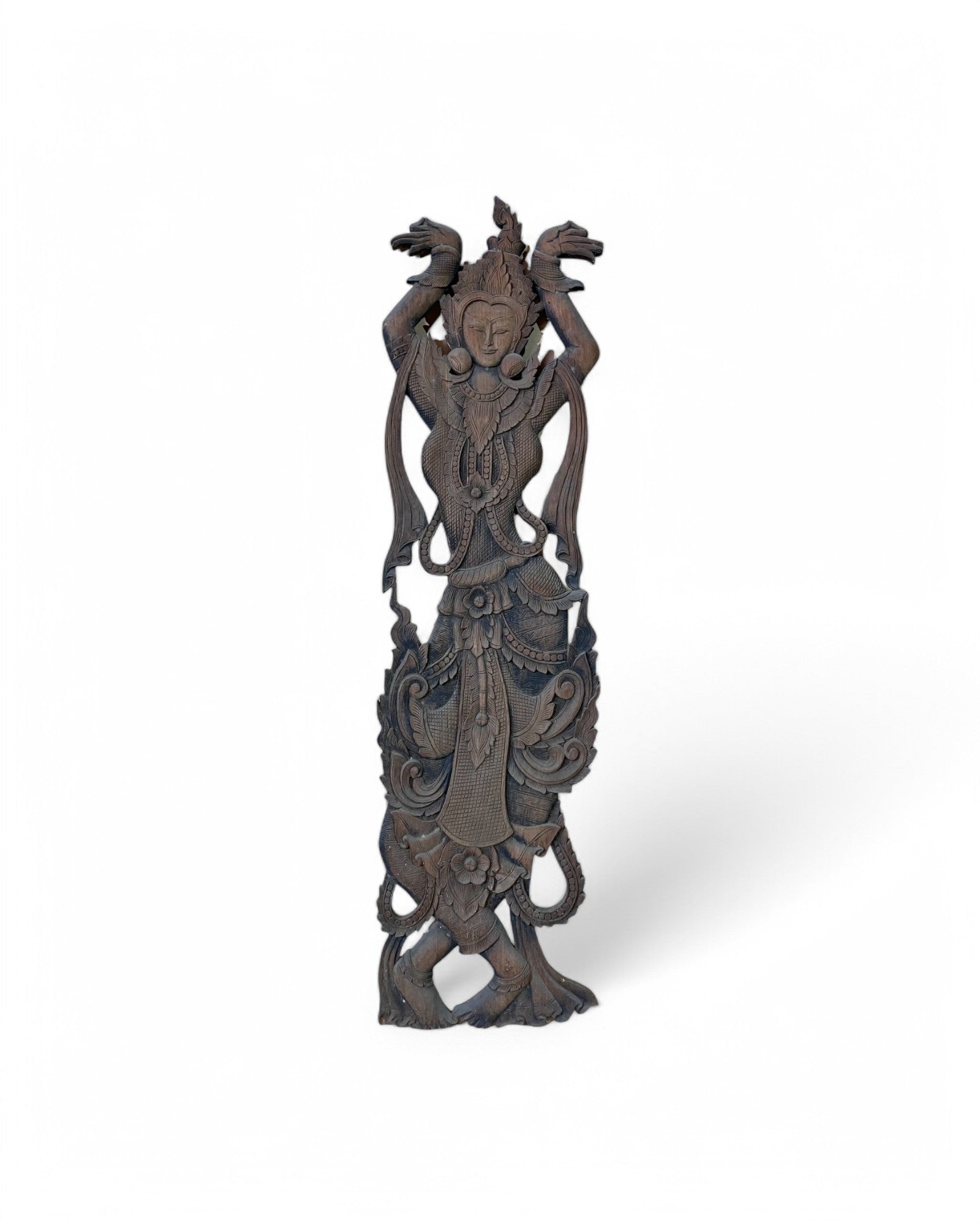 Thai Dancer Wooden Panel Carving
