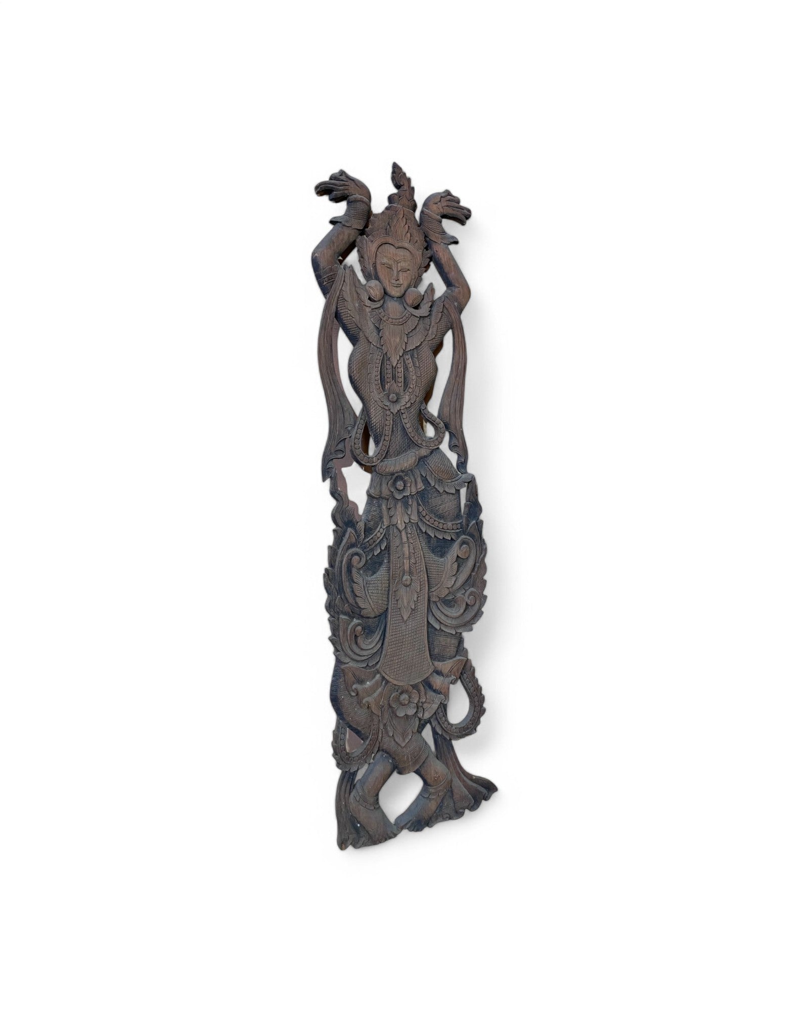 Thai Dancer Wooden Panel Carving