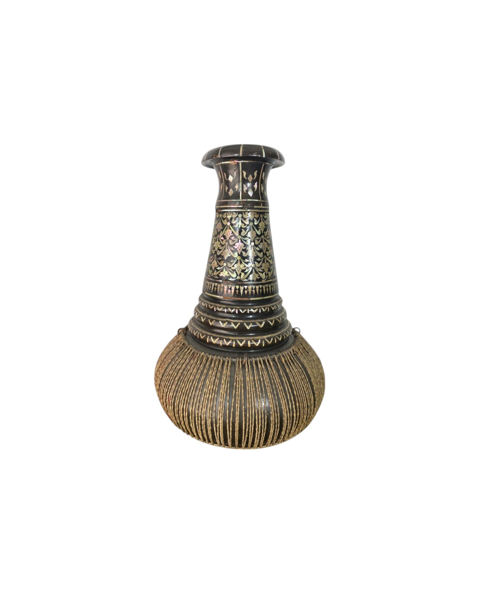 Exotic Thai Drum with Abalone Mosaics