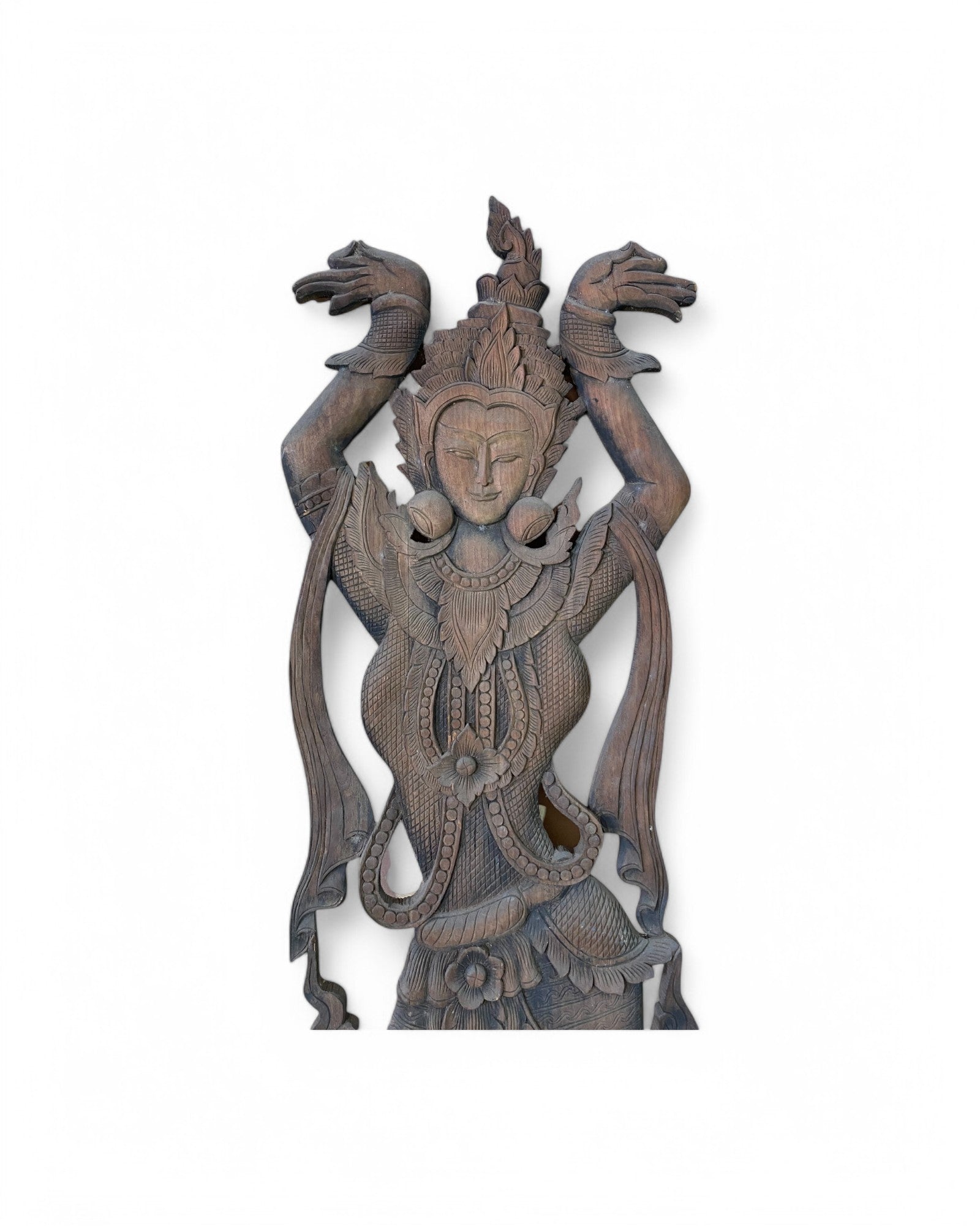 Thai Dancer Wooden Panel Carving - Surround Living - 3